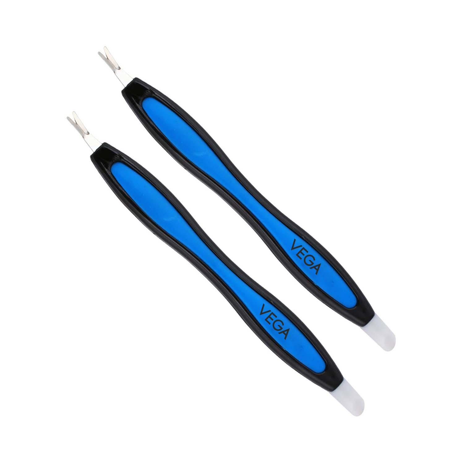 Vega | Vega Soft Touch Cuticle Trimmer & Pusher, Blue (Pack of 2)
