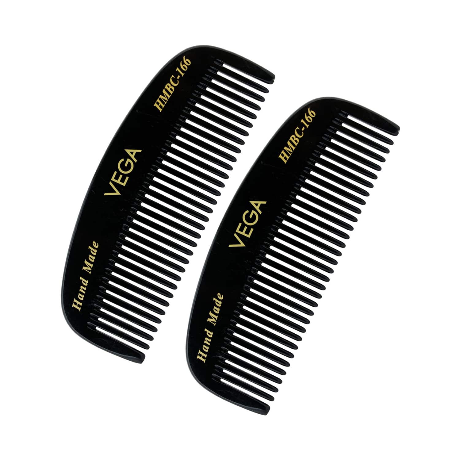Vega | Vega Beard Comb for Men Pocket size Comb for Beard & Moustache Pack of 2 (VC2HMBC-166) (19 g)