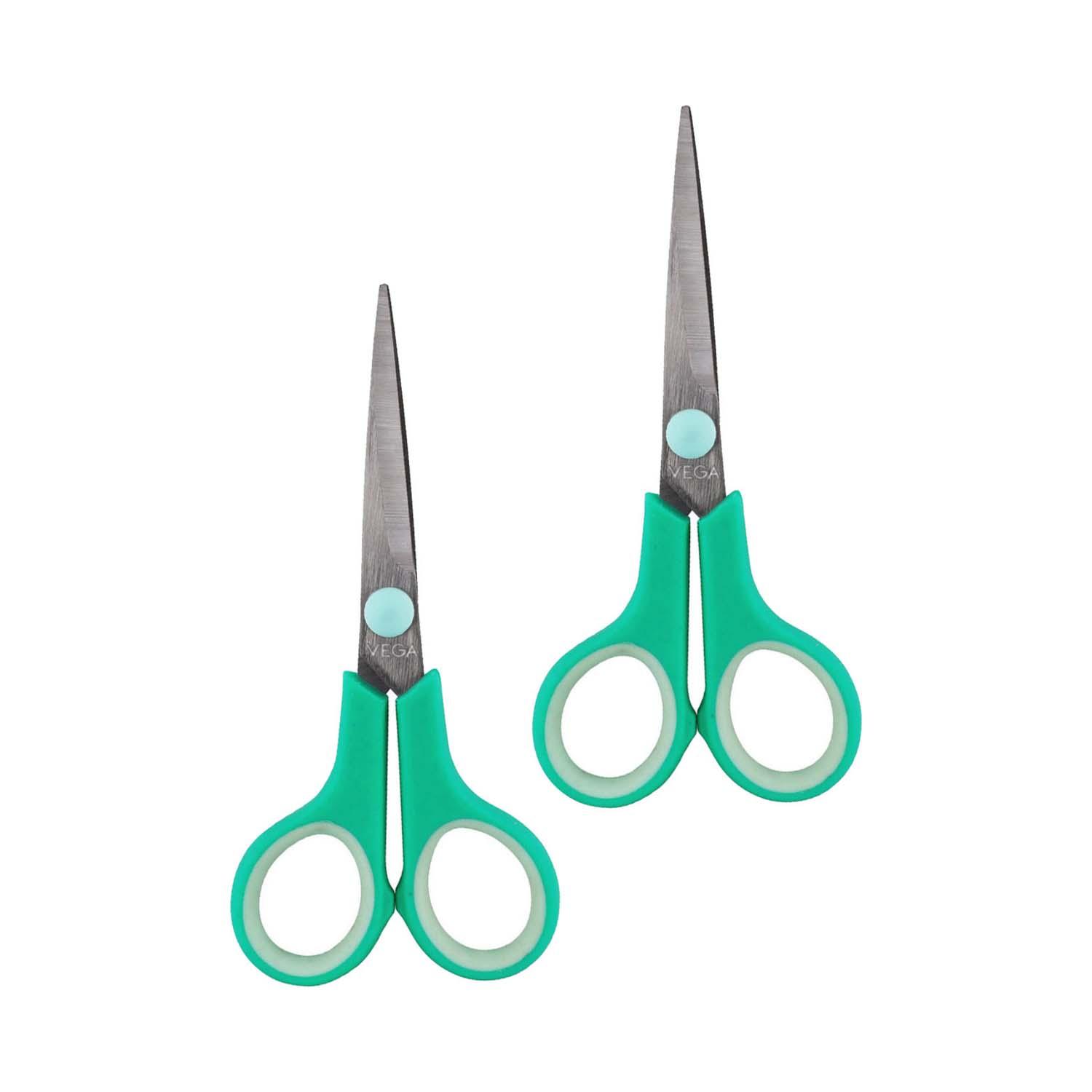 Vega | Vega Compact Scissors, Green (Pack of 2)