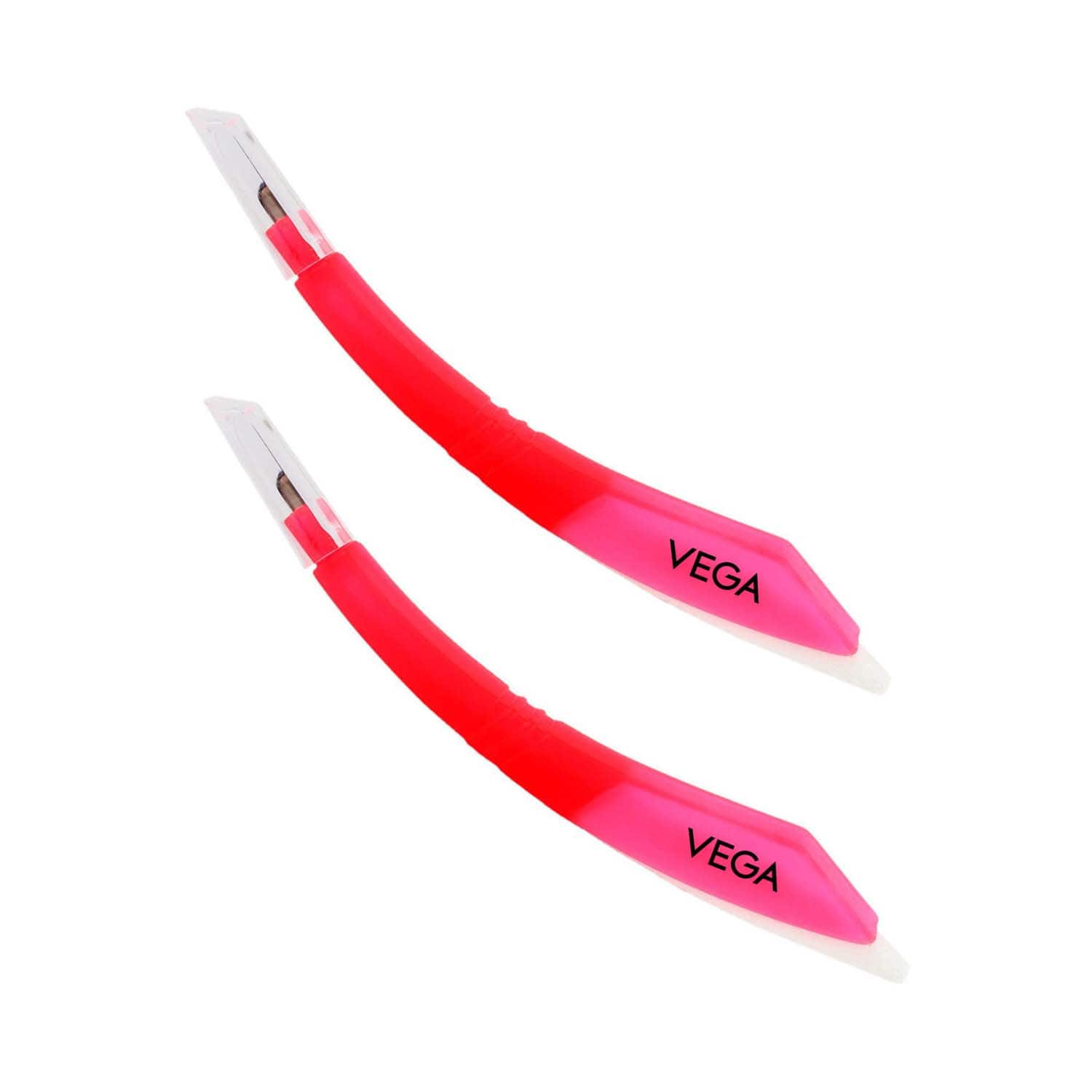 Vega | Vega 2 in 1 Cuticle Trimmer & Nail File, Pink (Pack of 2)