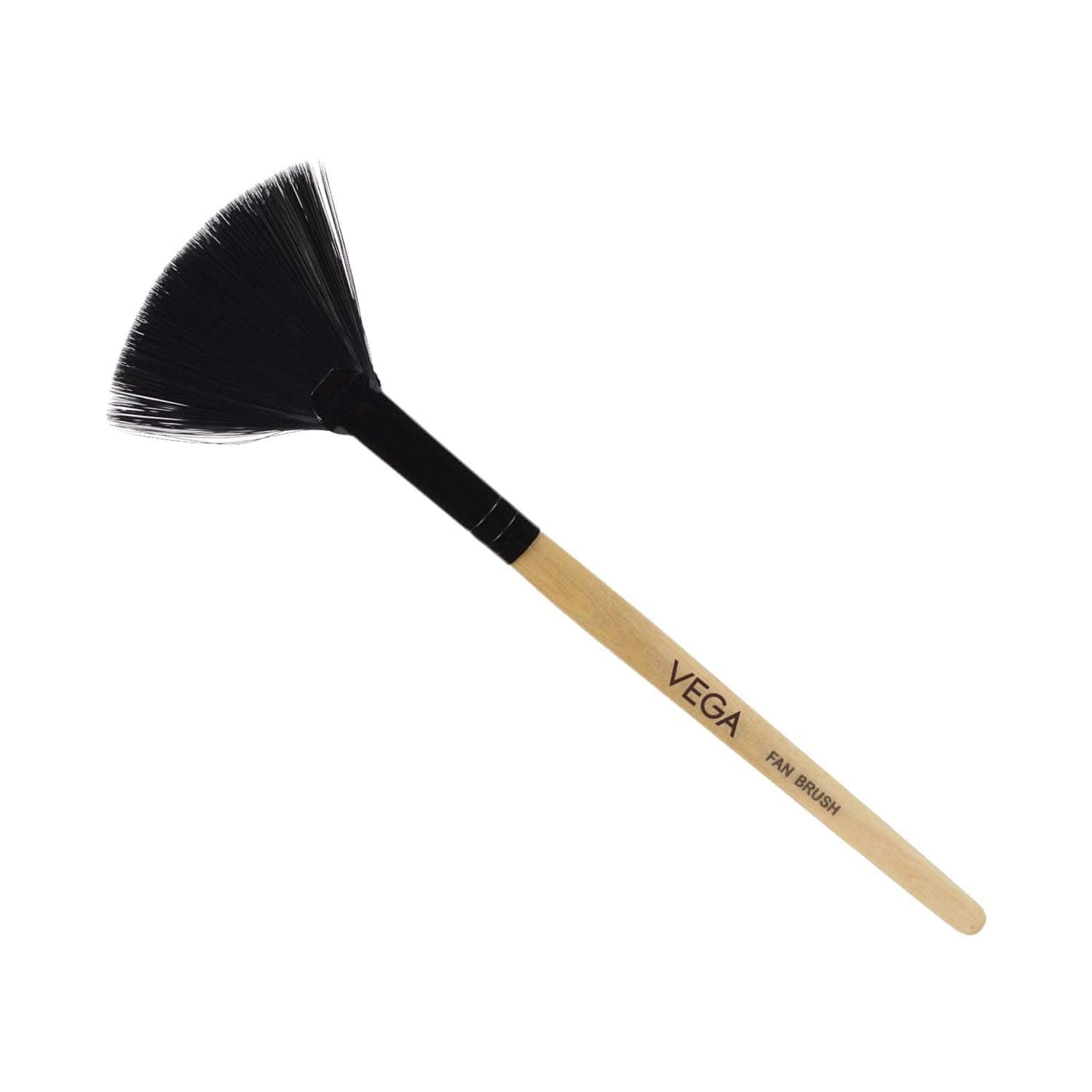 Vega | Vega Fan Makeup Brush, Wooden Color (Pack of 2)