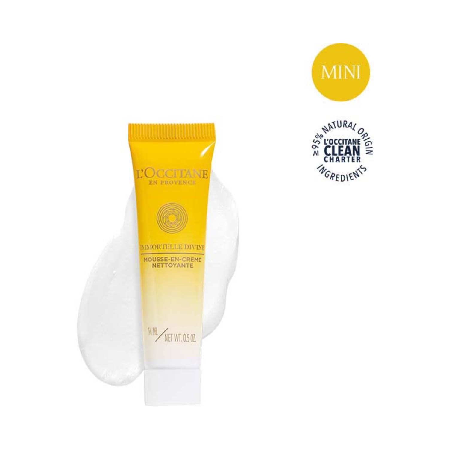 L'occitane | L'occitane Immortelle Divine Mini Foaming Cleansing Cream With AHA (14 ml)