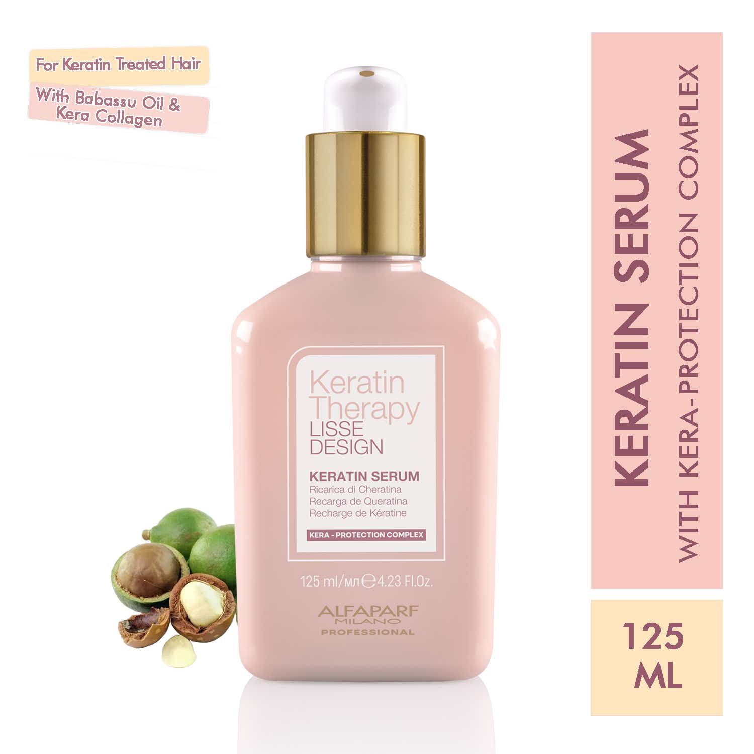 Alfaparf Milano | Alfaparf Milano Lisse Design Keratin Collagen Serum, Kera Protection, Color Protection (100 ml)