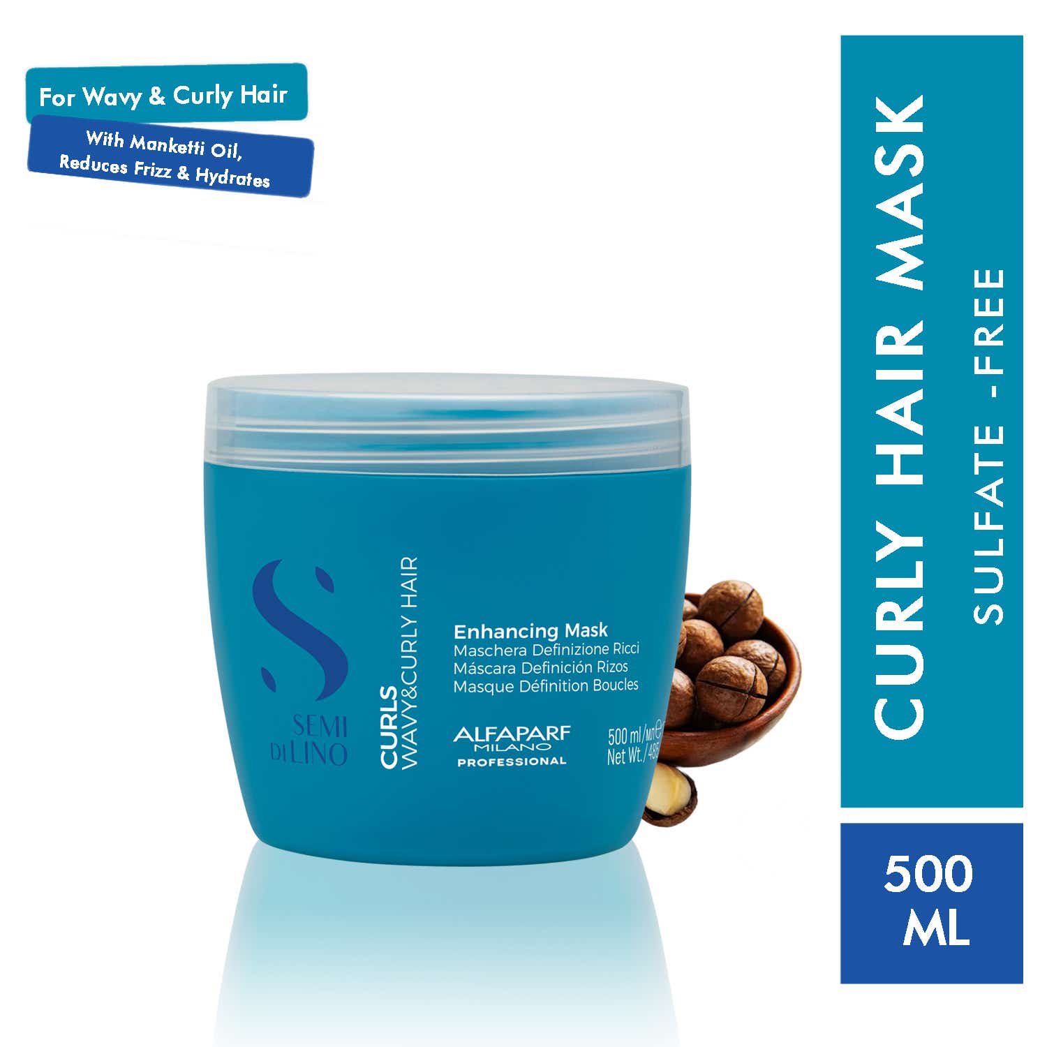 Alfaparf Milano | Alfaparf Milano Curly Hair Enhancing Mask For Curly, Frizzy, Dry Hair (500 ml)