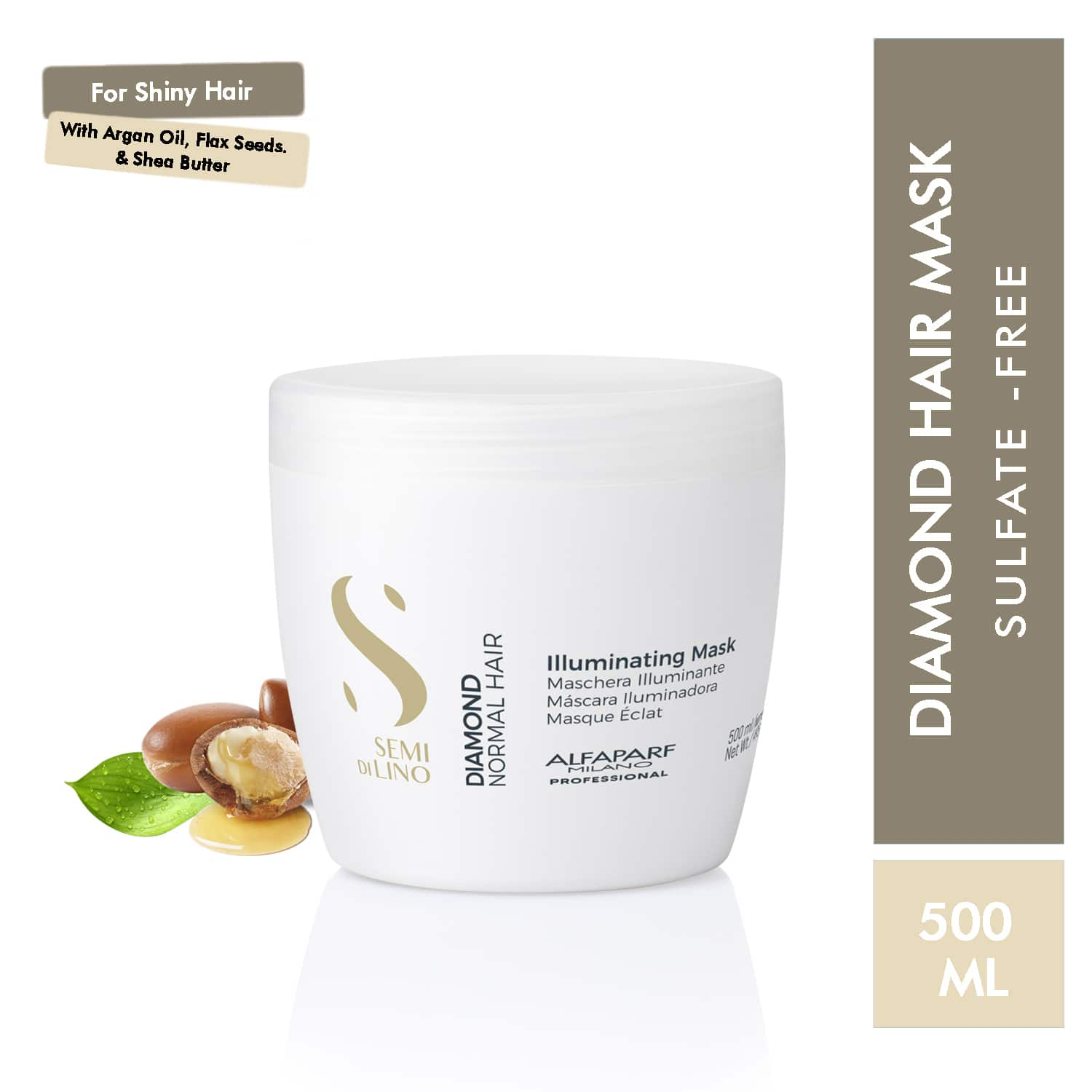 Alfaparf Milano | Alfaparf Milano Diamond Illuminating Mask - Splitend Repair, Shine, Straight, Wavy Hair (500 ml)