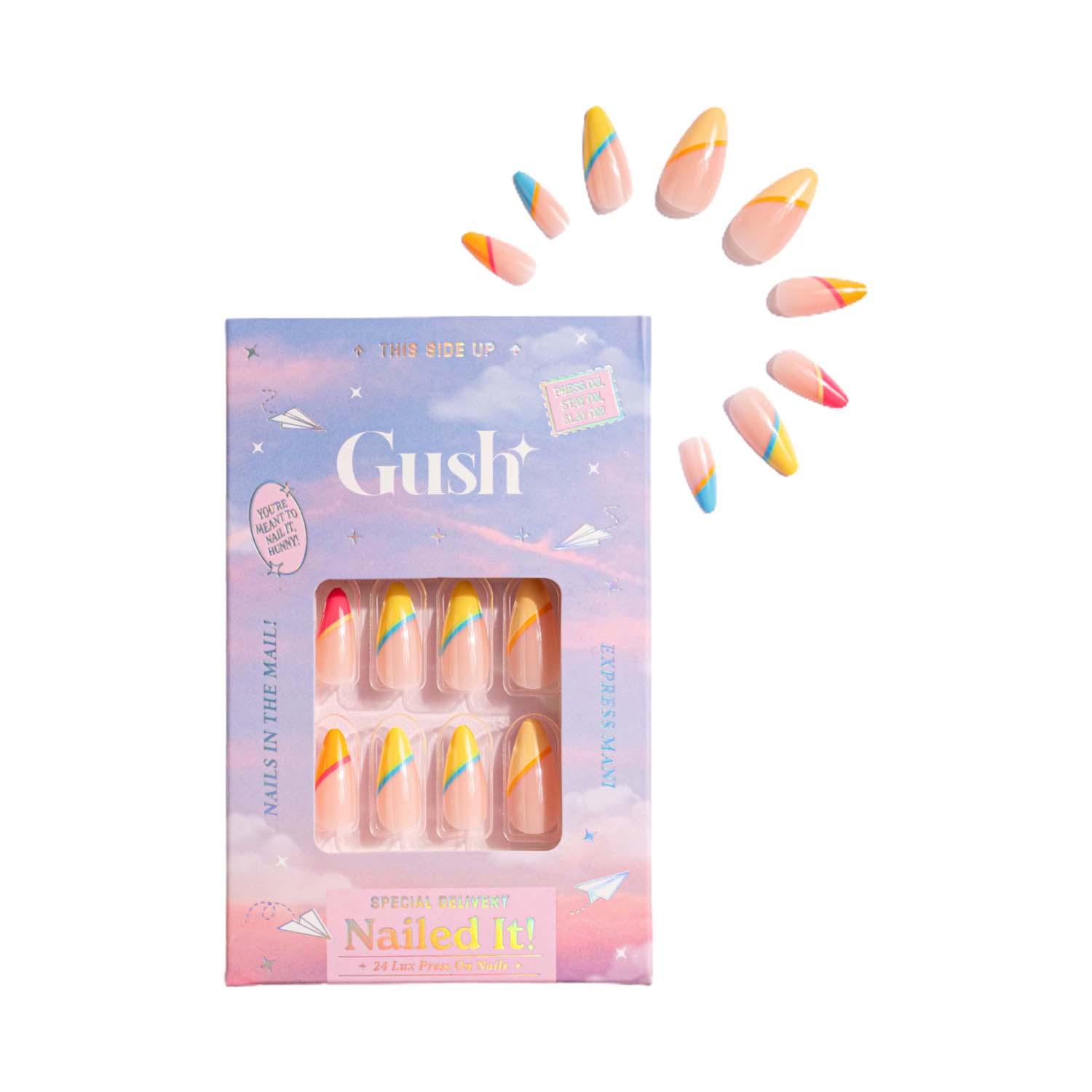 Gush Beauty | Gush Beauty Nailed It Reusable Luxury Press On Nails - Candy Land - Medium Almond (8 pcs)