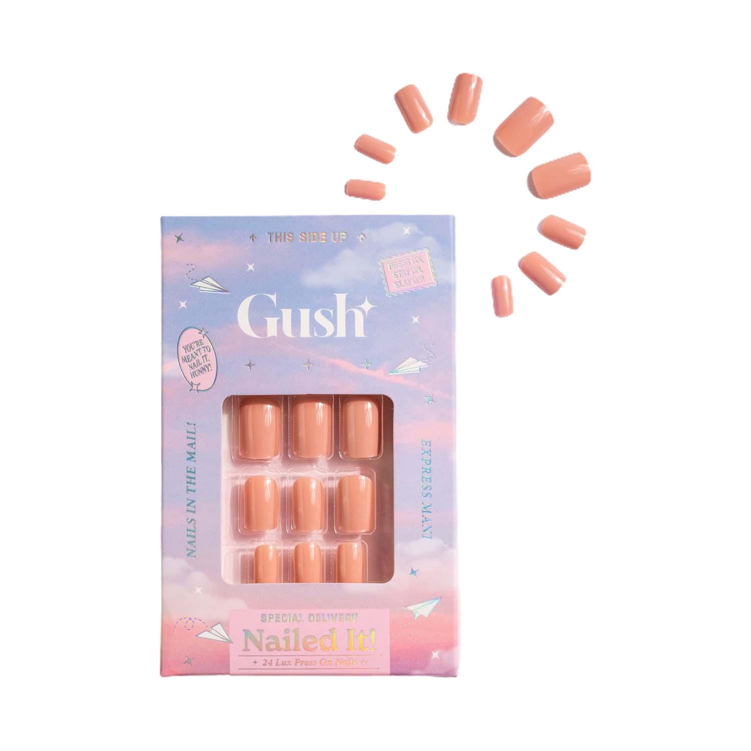 Gush Beauty | Gush Beauty Nailed It Reusable Luxury Press On Nails - Natural Nude - Medium Almond (8 pcs)