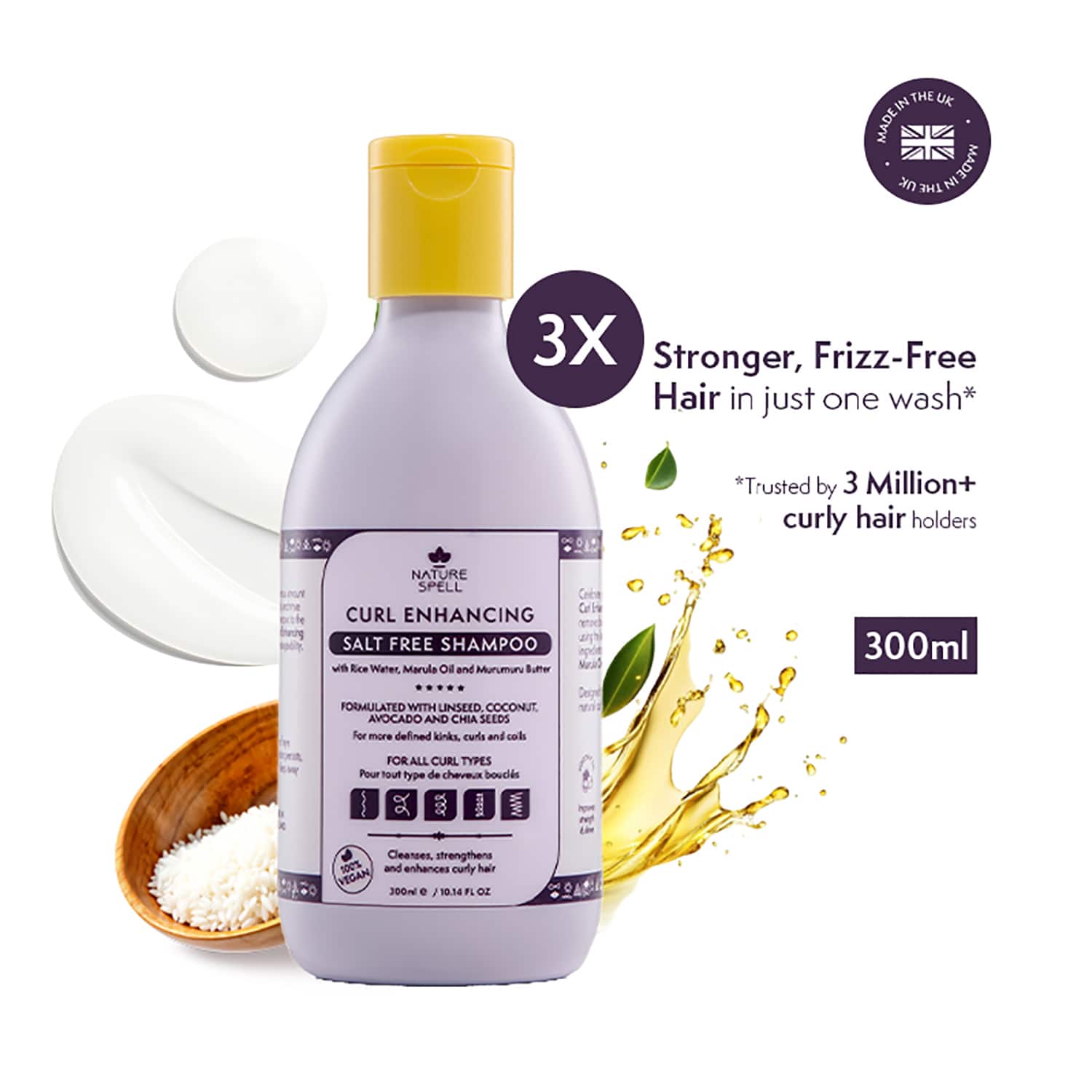 Nature Spell | Nature Spell Curl Enhancing Shampoo - Sulphate Free (300 ml)