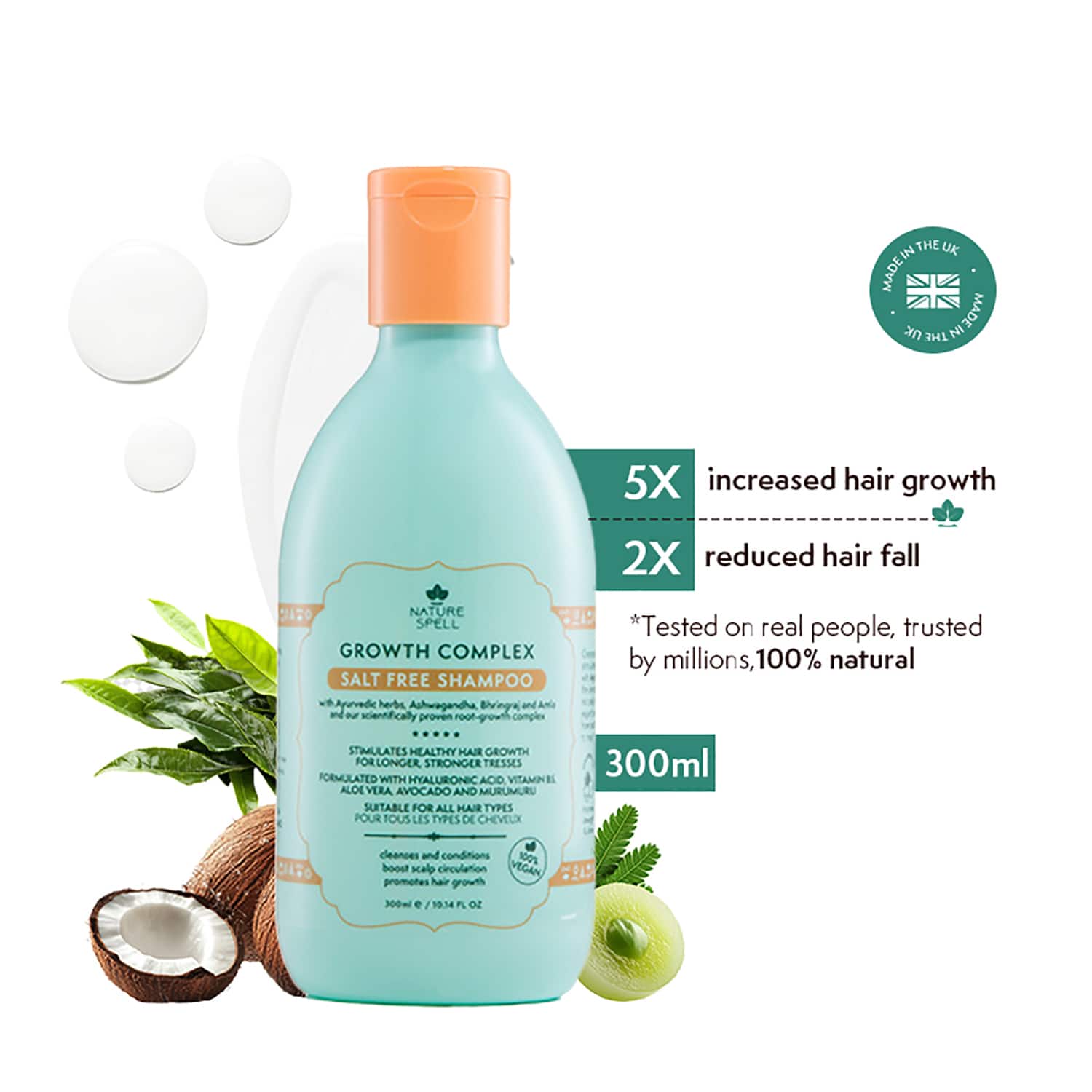 Nature Spell | Nature Spell Growth Complex Shampoo - Sulphate Free (300 ml)