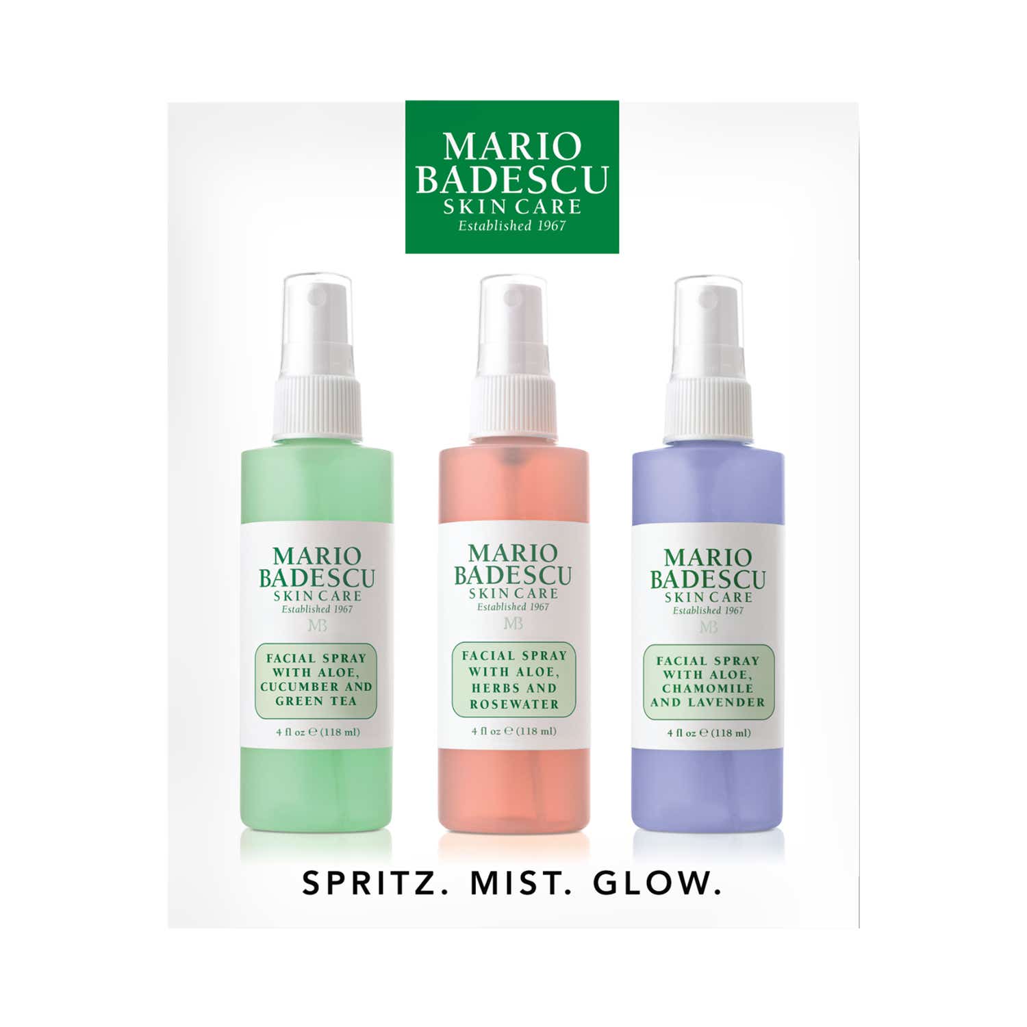 Mario Badescu | Mario Badescu Spritz.Mist.Glow Facial Kit Set (3 pcs)