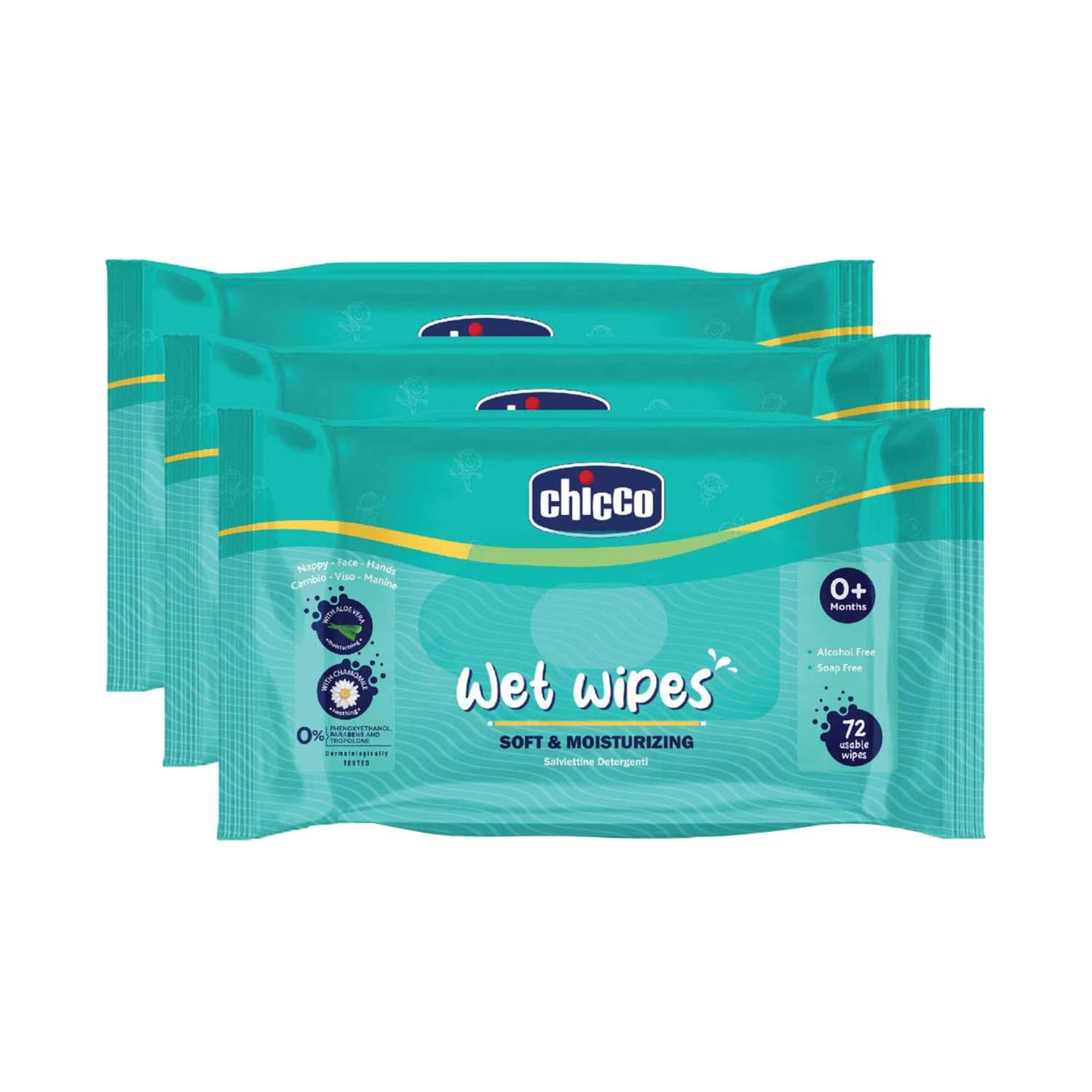 Chicco | Chicco Wet Wipes, 216 pcs - (72 pcs X 3 Packs)