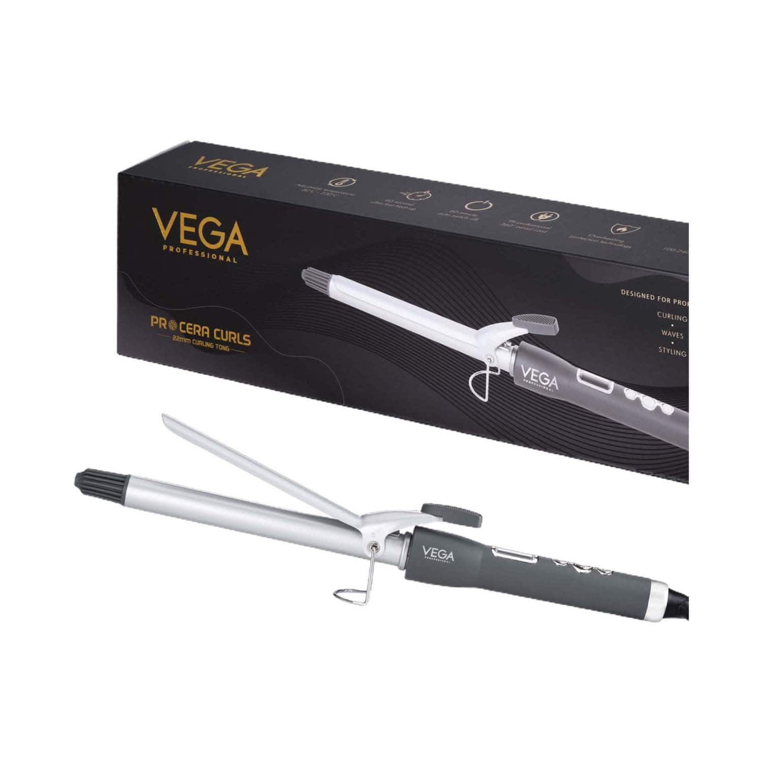 VEGA Professional | VEGA Professional Pro Cera Curls 22mm Barrel Hair Curler (VPMCT-03)