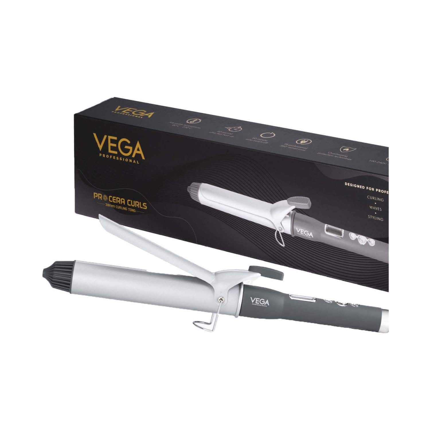 VEGA Professional | VEGA Professional Pro Cera Curls 38mm Barrel Hair Curler (VPMCT -06)
