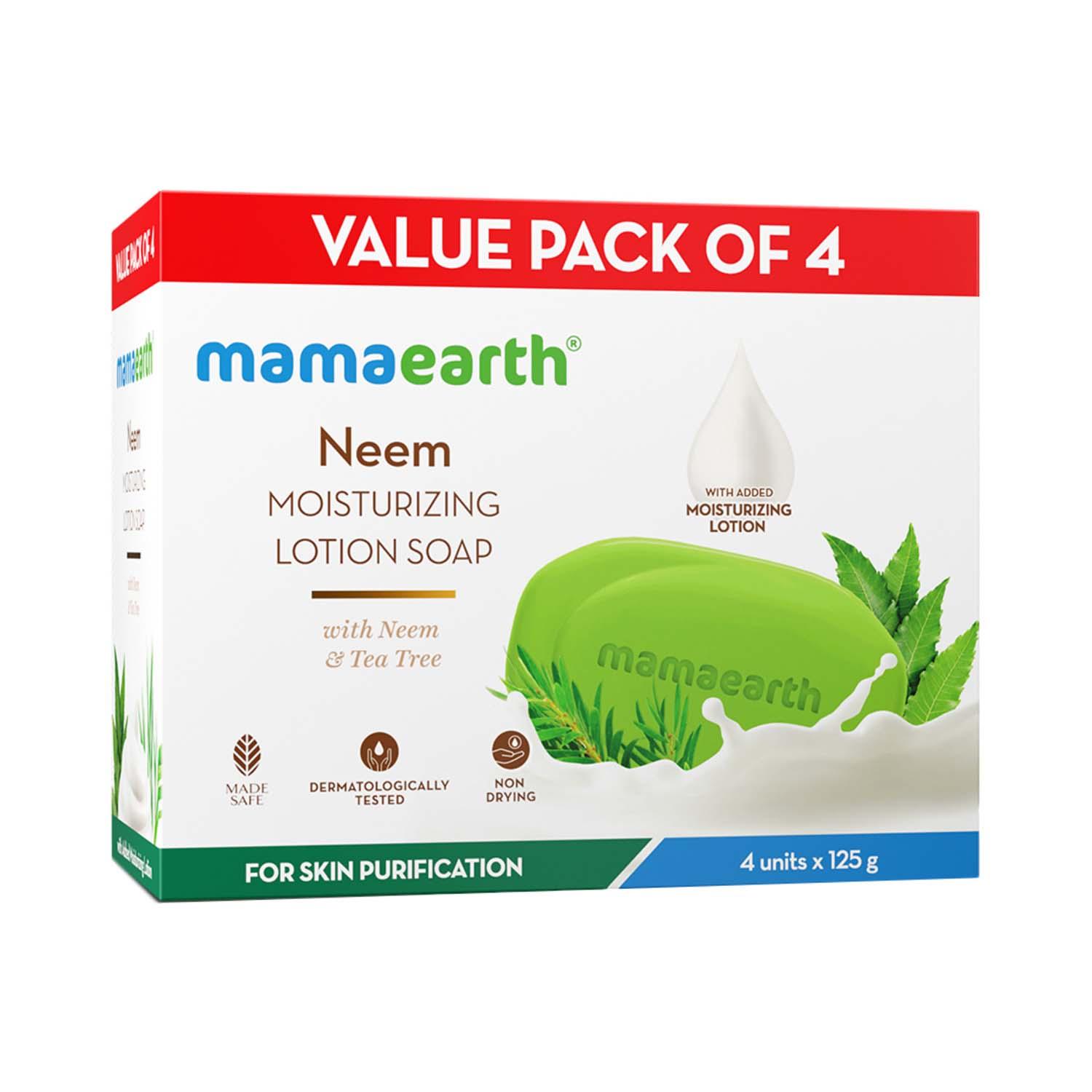 Mamaearth | Mamaearth Neem Moisturizing Lotion Soap - (4 pcs)