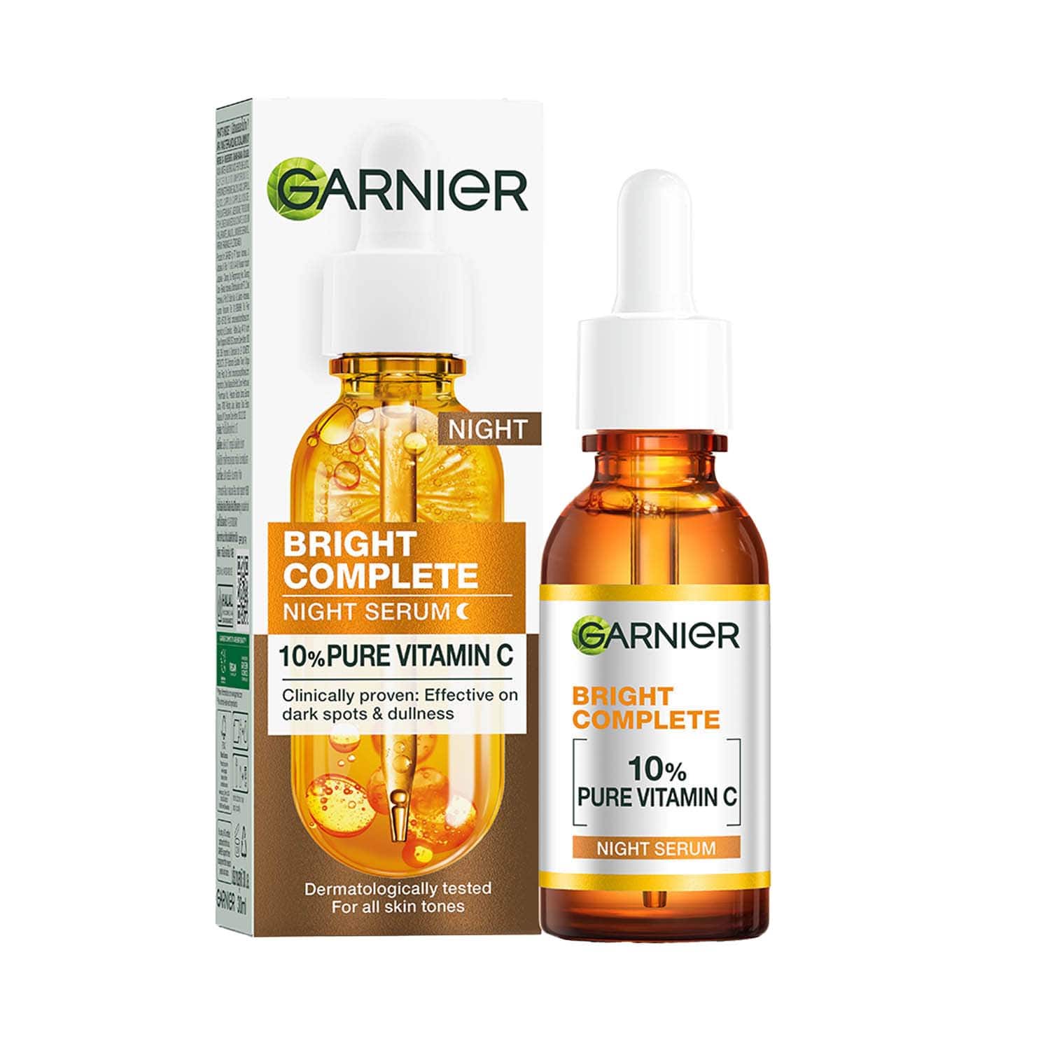 Garnier | Garnier Bright Complete Night Vitamin C Serum With 10% Vitamin C For Bright Skin (30 ml)