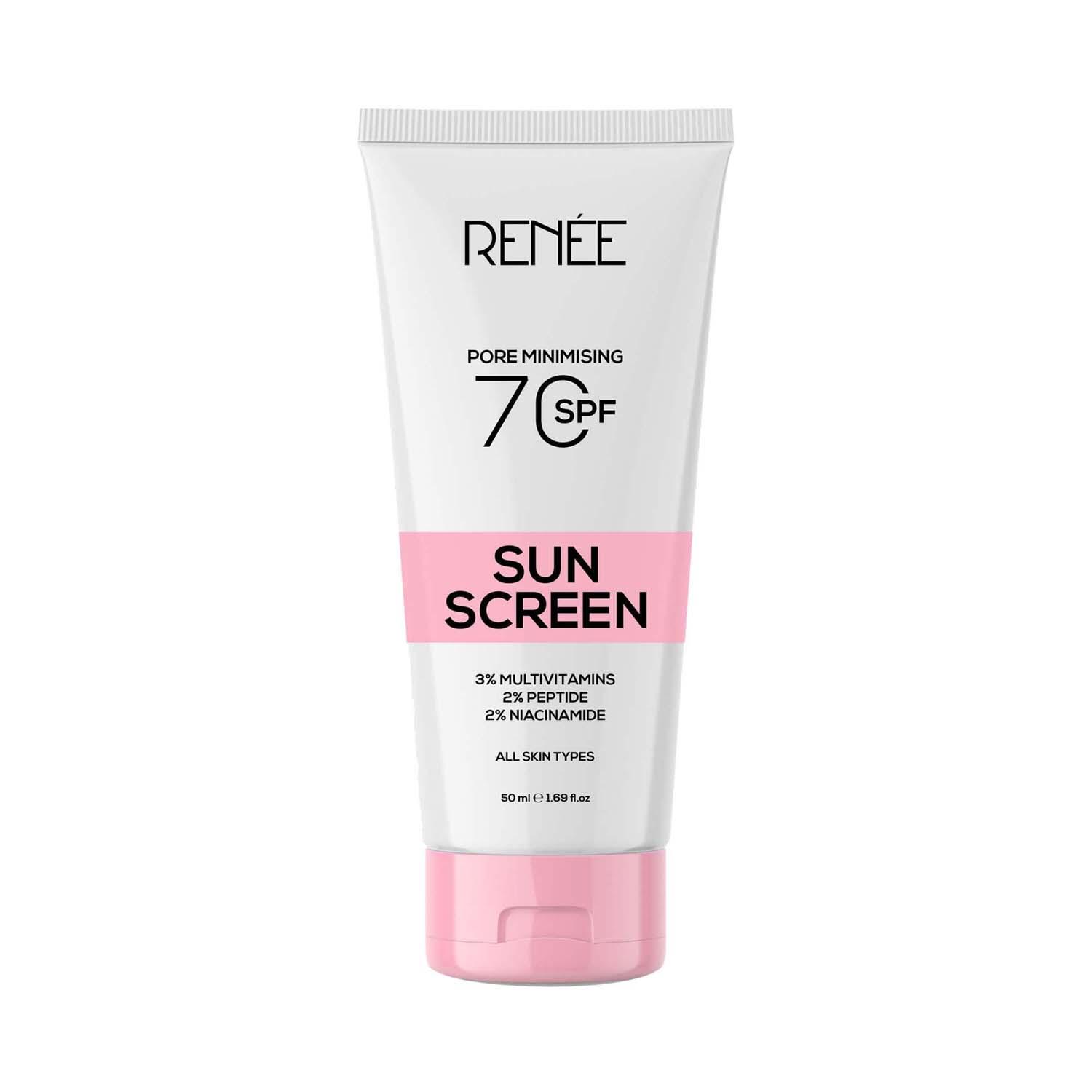 RENEE | RENEE Pore Minimizing Sunscreen SPF 70 With 2% Niacinamide, 2% Peptide & 3% Multivitamins (50 ml)