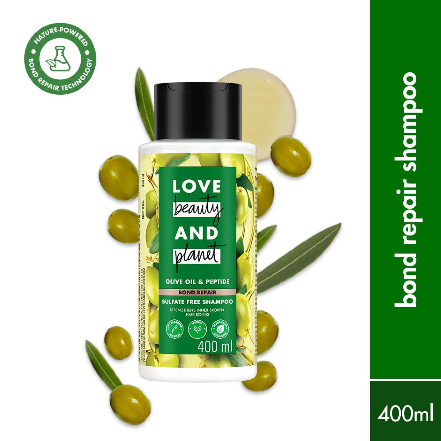 LOVE beauty AND planet | Love Beauty And Planet Olive Oil and Peptide Shampoo (400 ml)