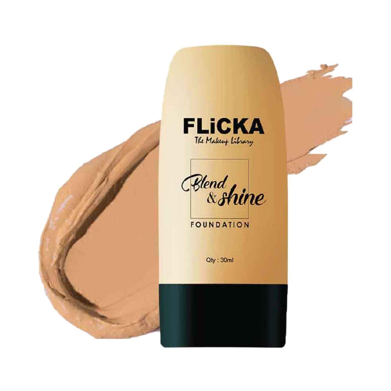 Flicka | Flicka Blend & Shine Liquid Foundation - 03 Caramel - Medium to Deep (30 ml)