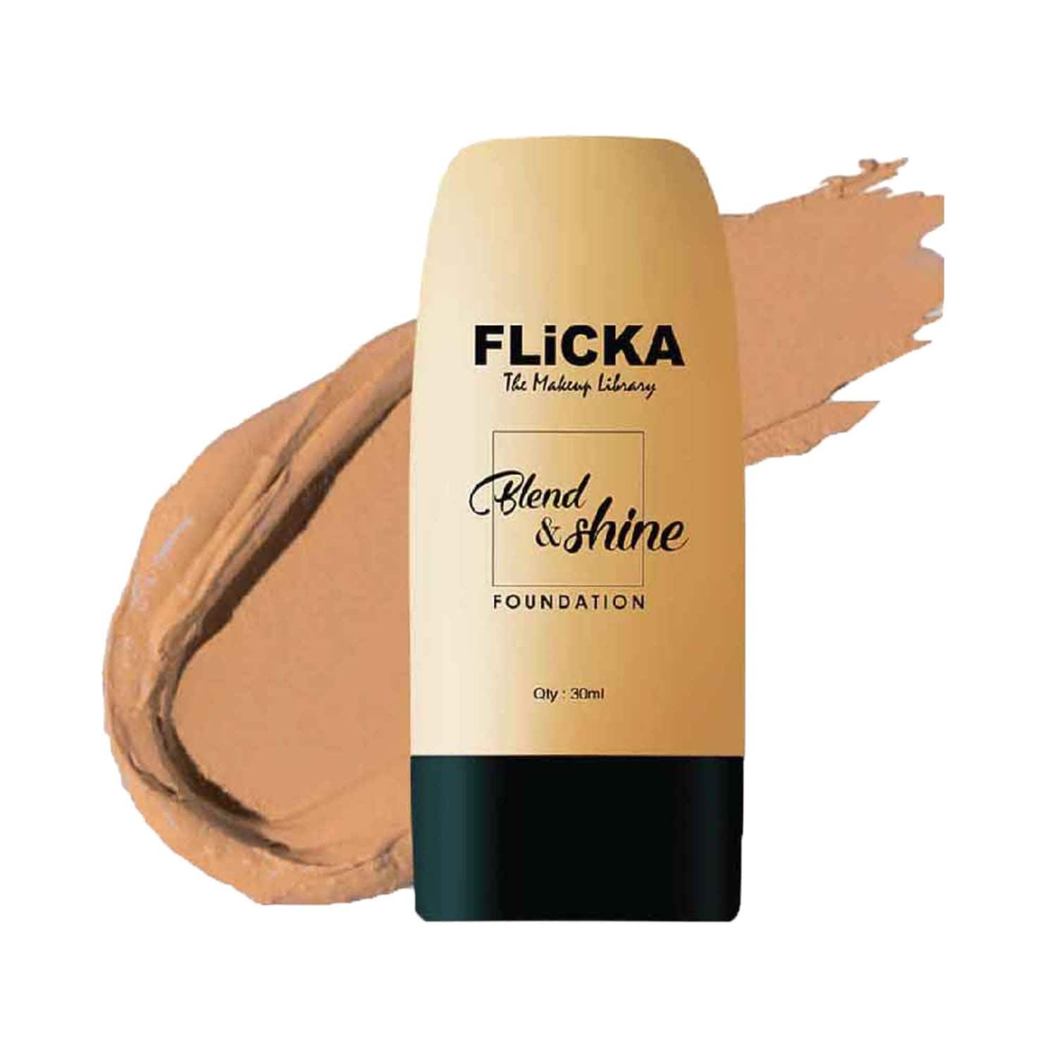 Flicka | Flicka Blend & Shine Liquid Foundation - 05 Coffee - Deep (30 ml)