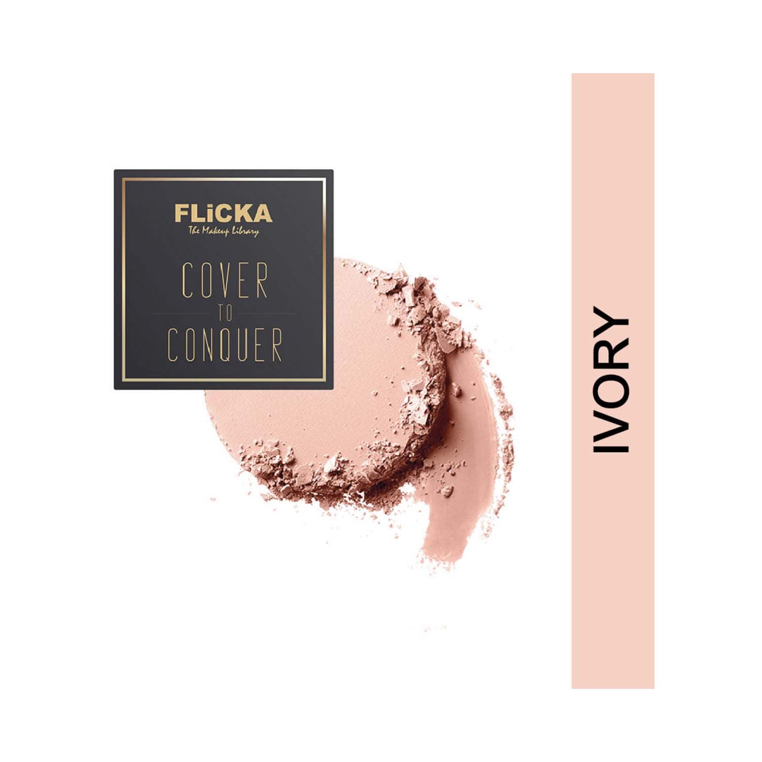 Flicka | Flicka Cover To Conquer Compact Powder - 01 Ivory - Fair (9 g)