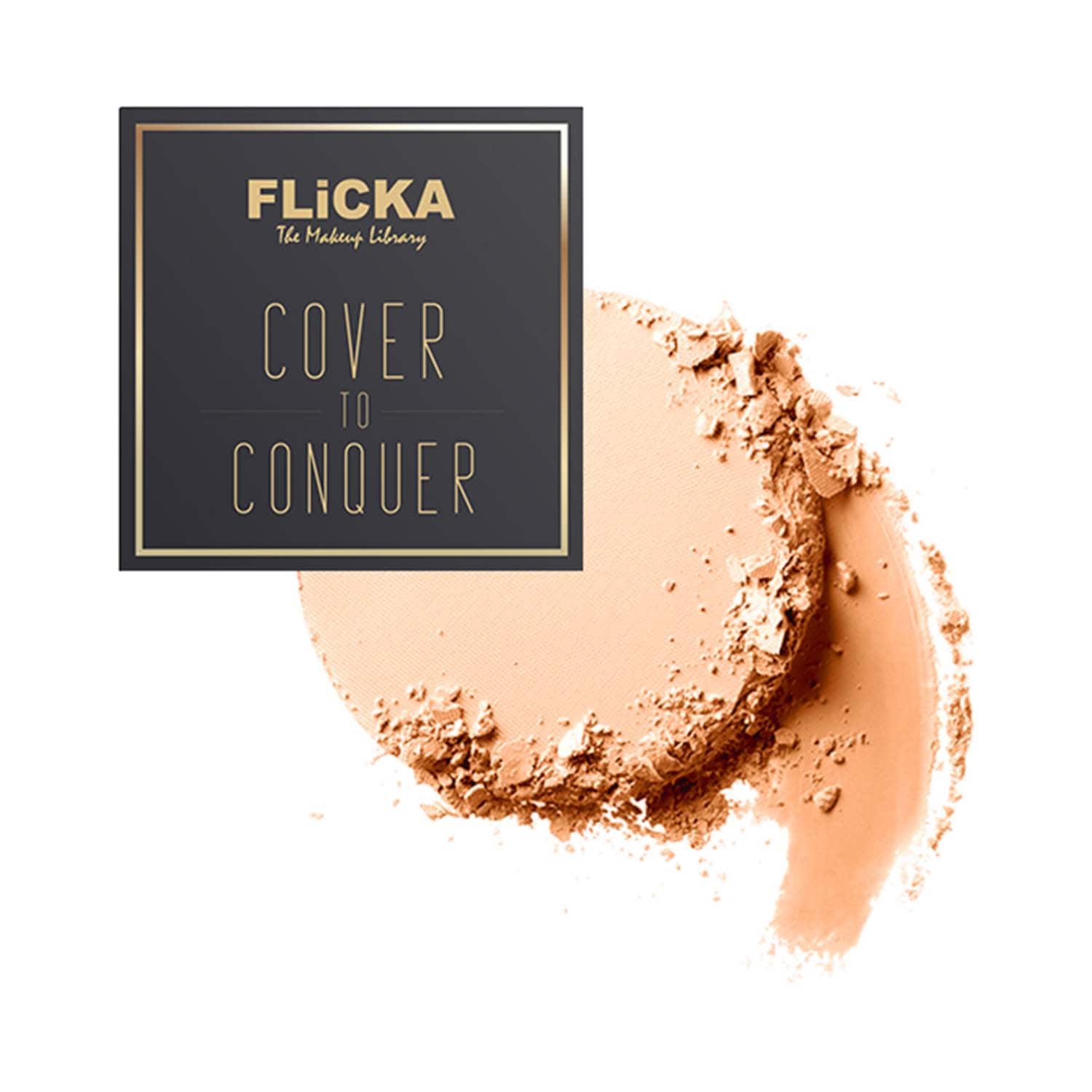 Flicka | Flicka Cover To Conquer Compact Powder - 02 Beige - Fair To Medium (9 g)