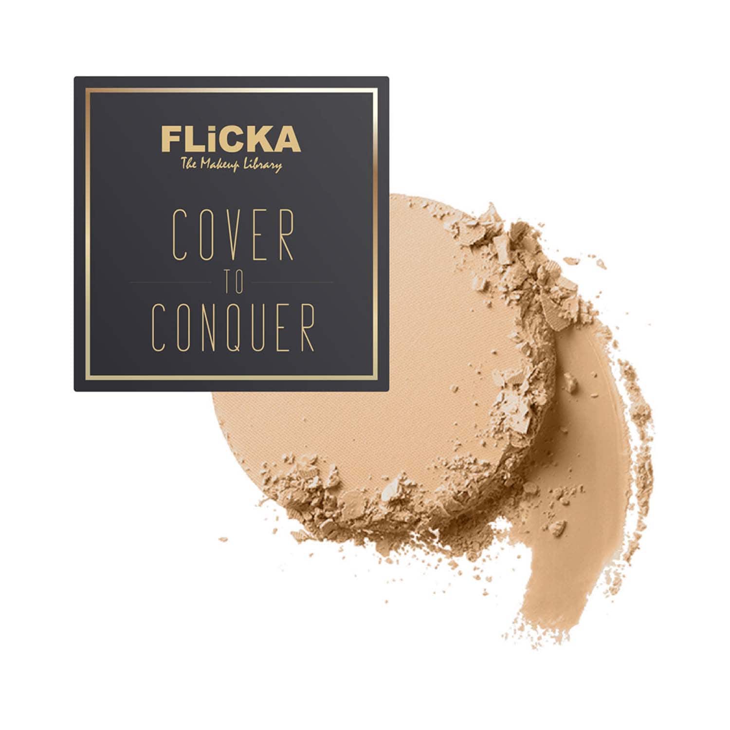 Flicka | Flicka Cover To Conquer Compact Powder - 04 Walnut - Medium to Deep (9 g)