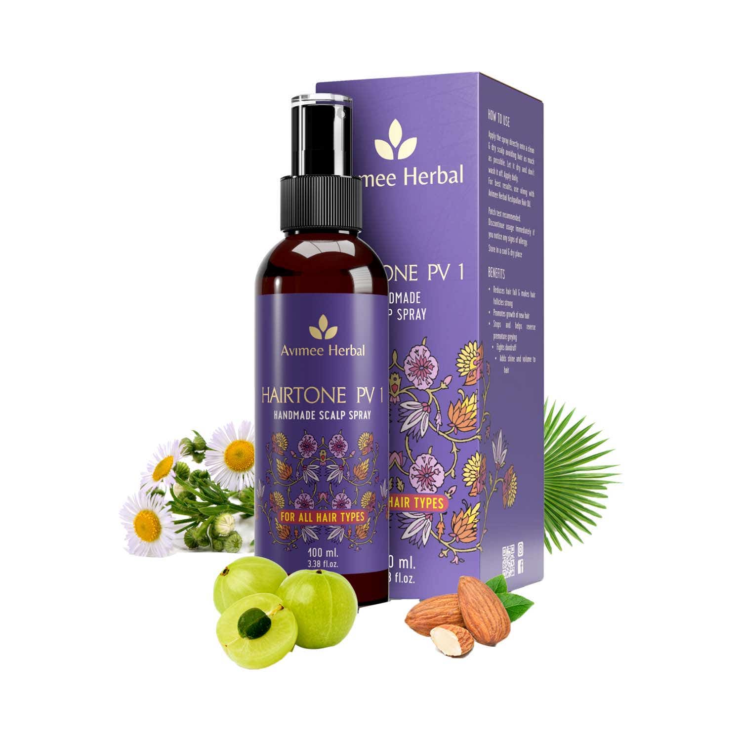 Avimee Herbal | Avimee Herbal Hairtone PV1 Scalp Spray (100 ml)