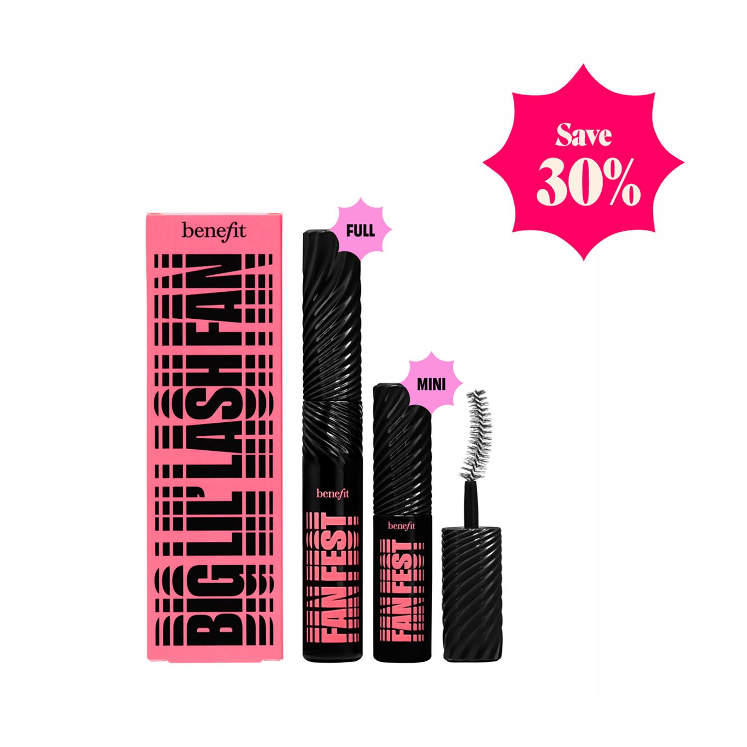 Benefit Cosmetics | Benefit Cosmetics Big Lil' Lash Fan fanning & volumizing mascara duo(8.5g+ 4g) (Savings 30%)