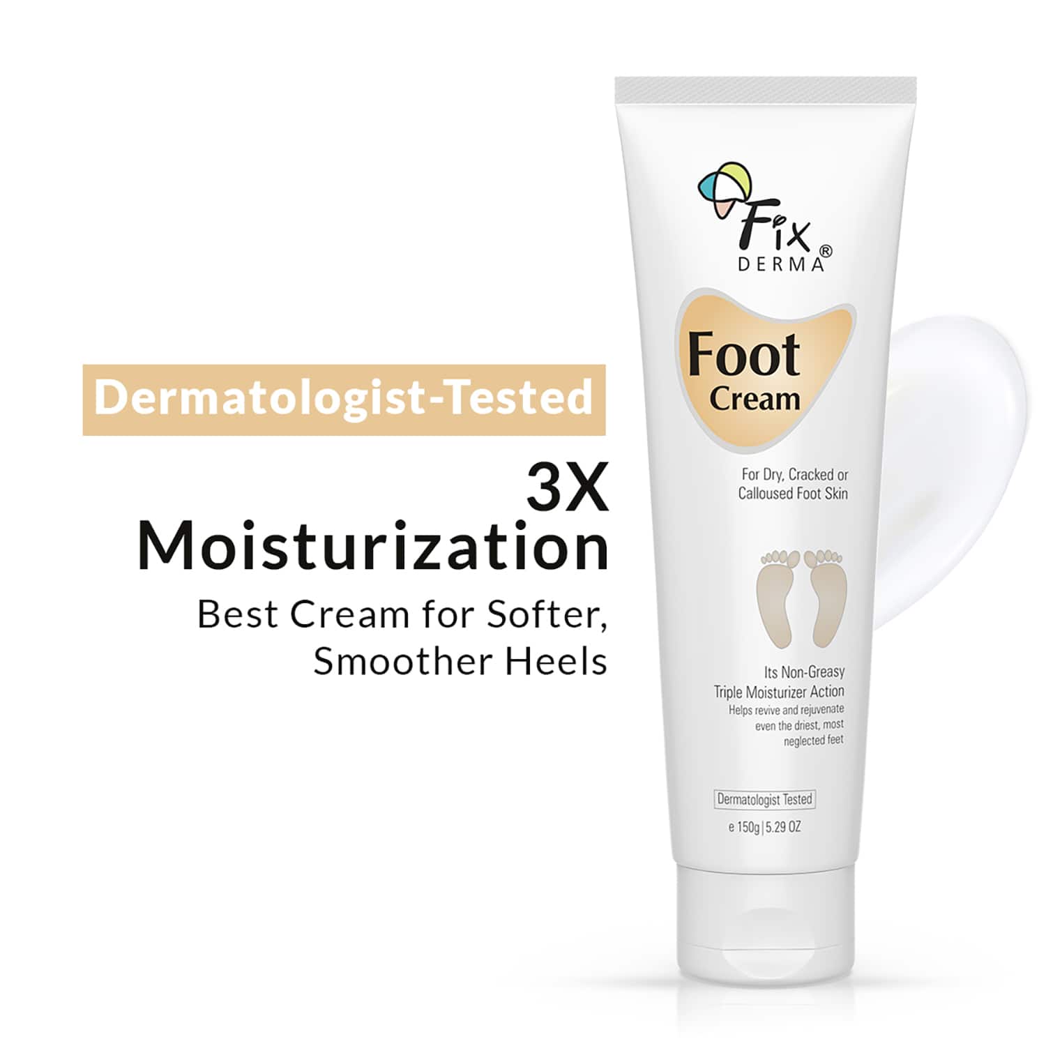 Fixderma | Fixderma Foot Cream for Dry and Cracked Feet, Moisturizes, Soothes and Repair Creacked Feet (150ml)