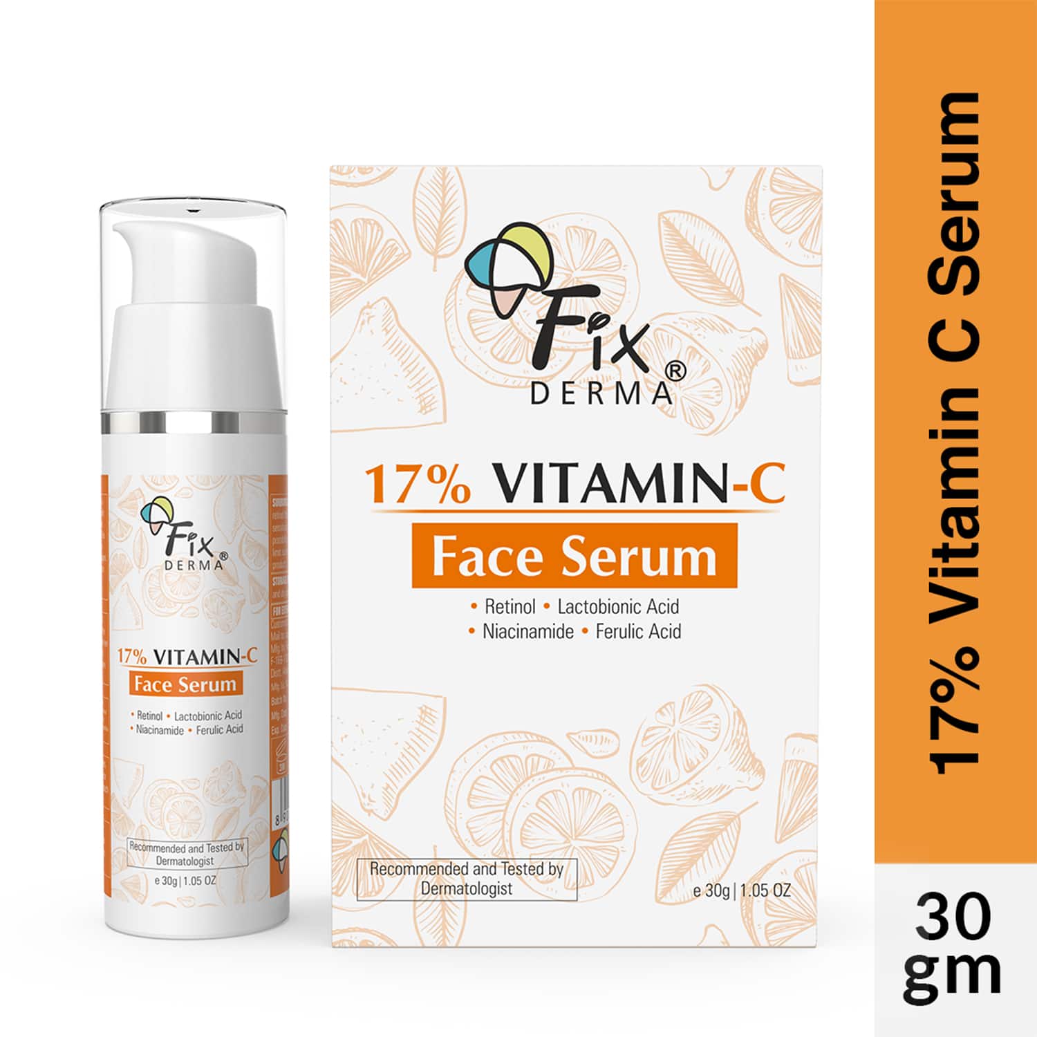 Fixderma | Fixderma 17% Vitamin C Anti Aging Night Face Serum for Glowing Skin (30 g)