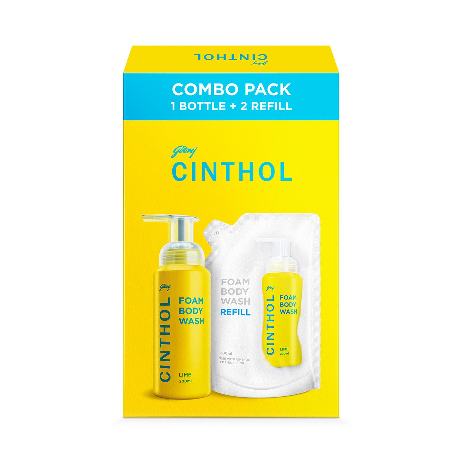 Cinthol | Cinthol Lime Foam Body Wash Combi Pack (600 ml)