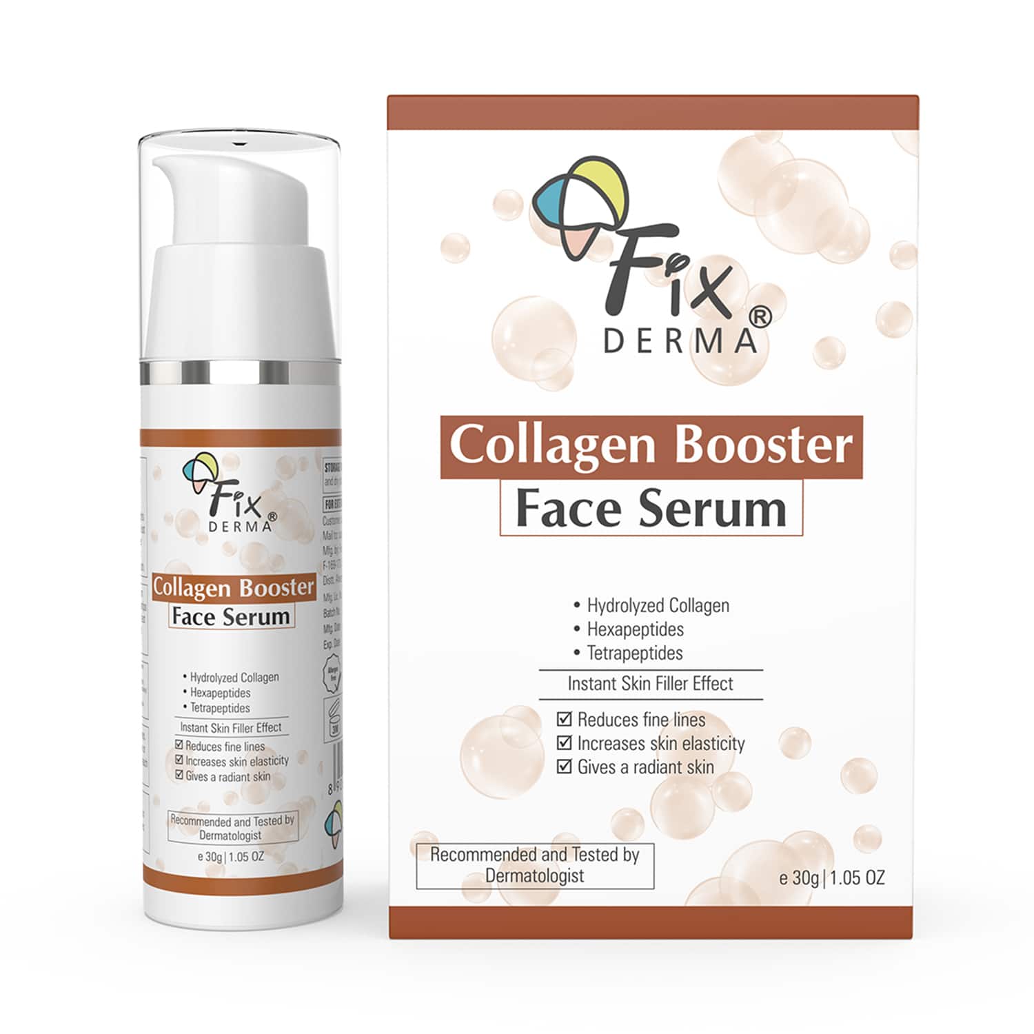 Fixderma | Fixderma Hydrolyzed Collagen Booster Face Serum for Men & Women for All Skin Types (30 g)