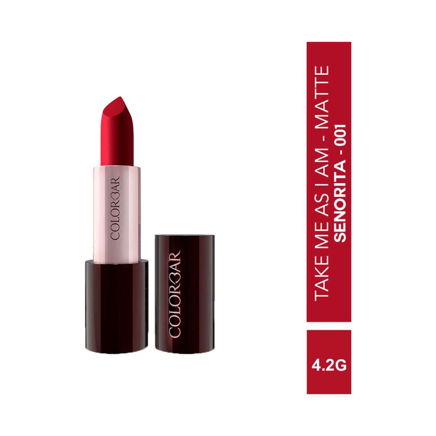 Colorbar | Colorbar Take Me As I Am Vegan Matte Lipstick - Senorita - [001] (4.2 g)
