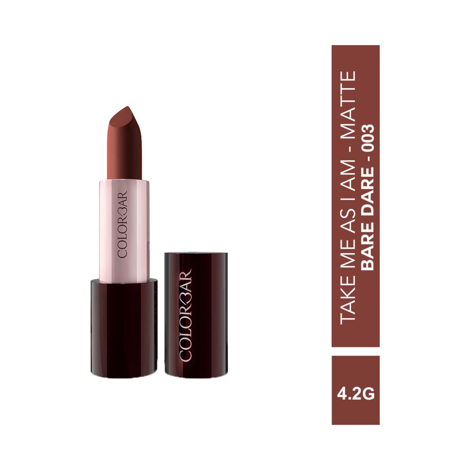 Colorbar | Colorbar Take Me As I Am Vegan Matte Lipstick - Bare Dare - [003] (4.2 g)