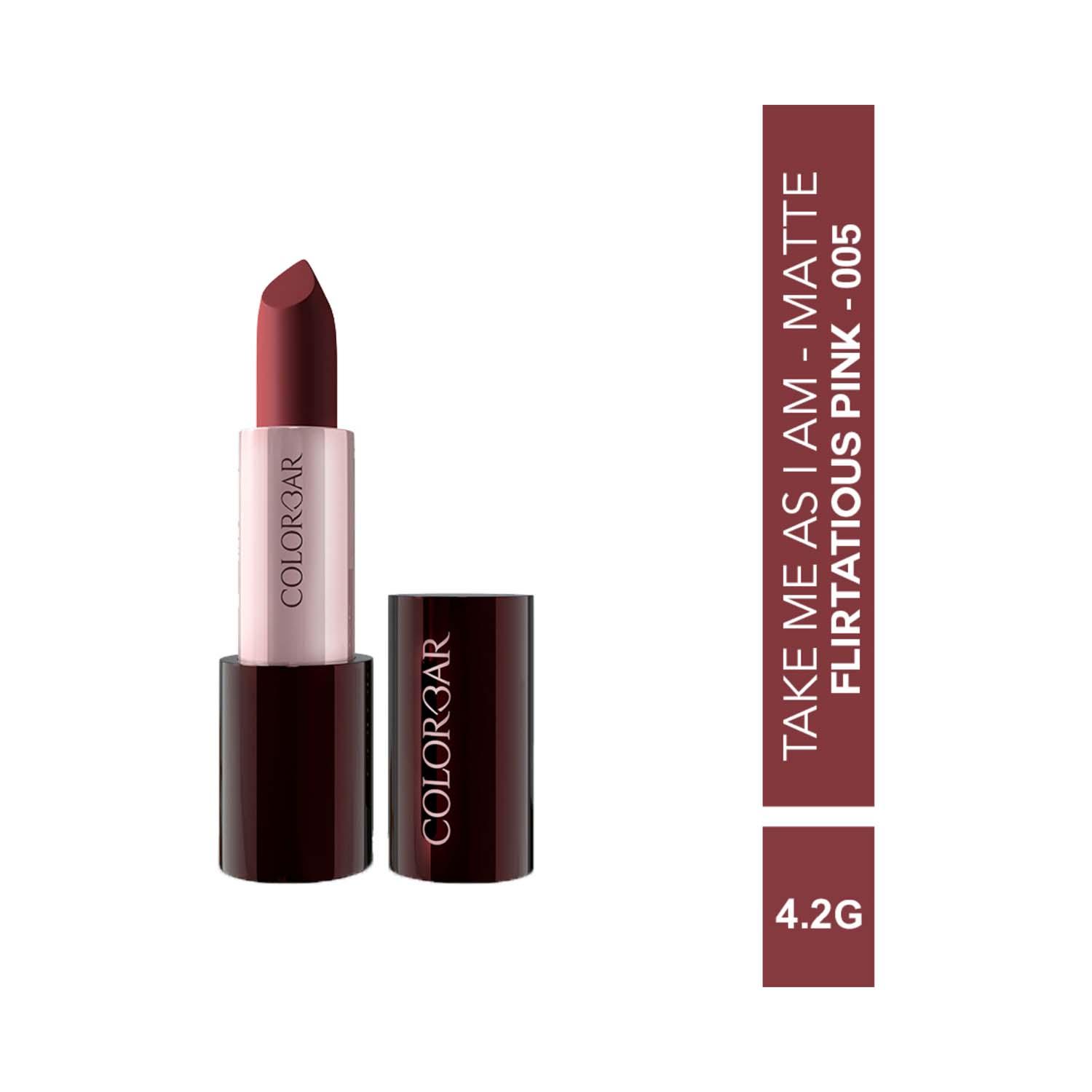 Colorbar | Colorbar Take Me As I Am Vegan Matte Lipstick - Flirtatious Pink - [005] (4.2 g)