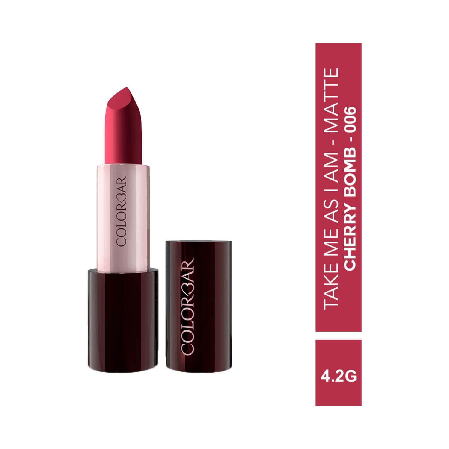 Colorbar | Colorbar Take Me As I Am Vegan Matte Lipstick - Cherry Bomb - [006] (4.2 g)