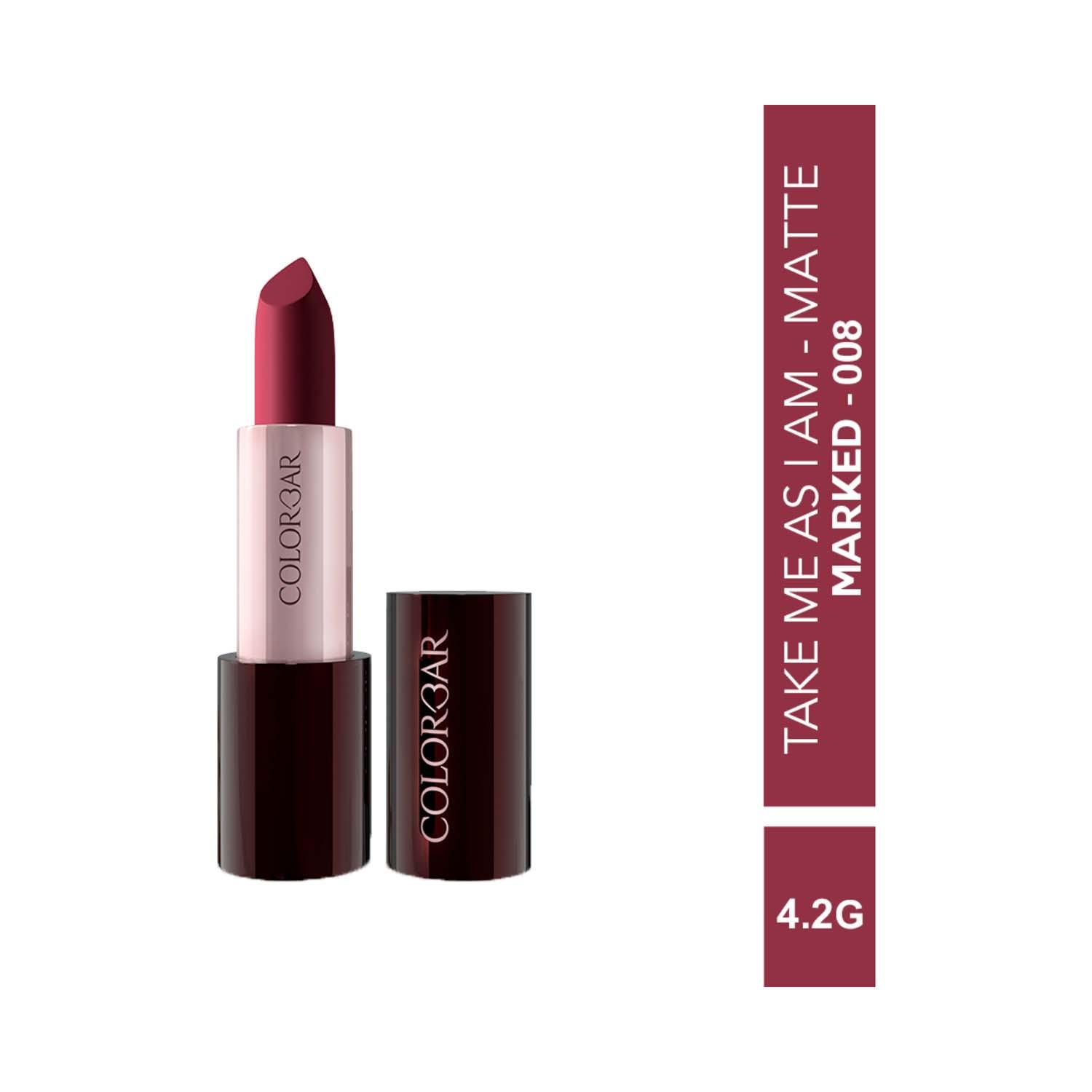 Colorbar | Colorbar Take Me As I Am Vegan Matte Lipstick - Marked - [008] (4.2 g)
