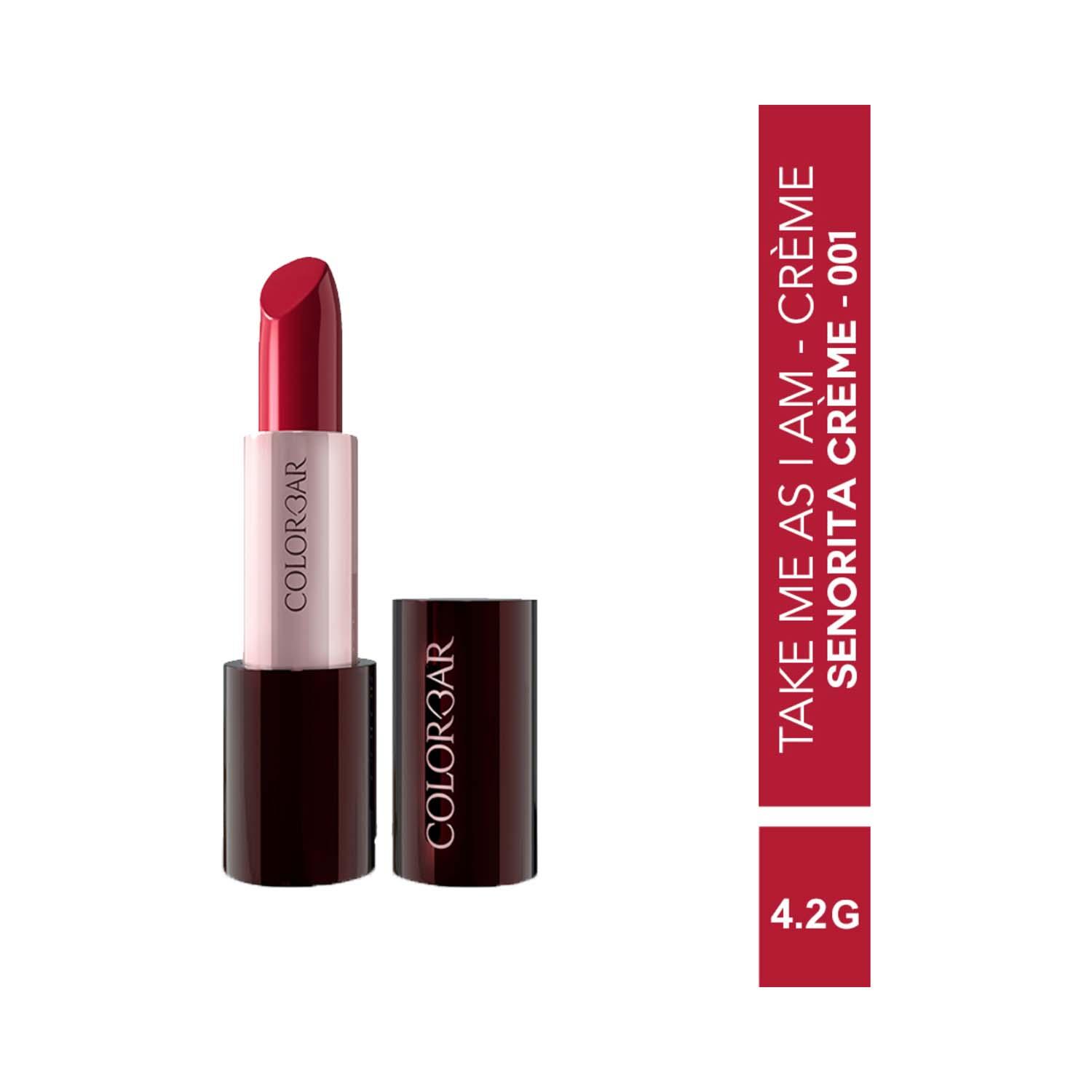 Colorbar | Colorbar Take Me As I Am Vegan Creme Lipstick - Senorita Creme - [001] (4.2 g)