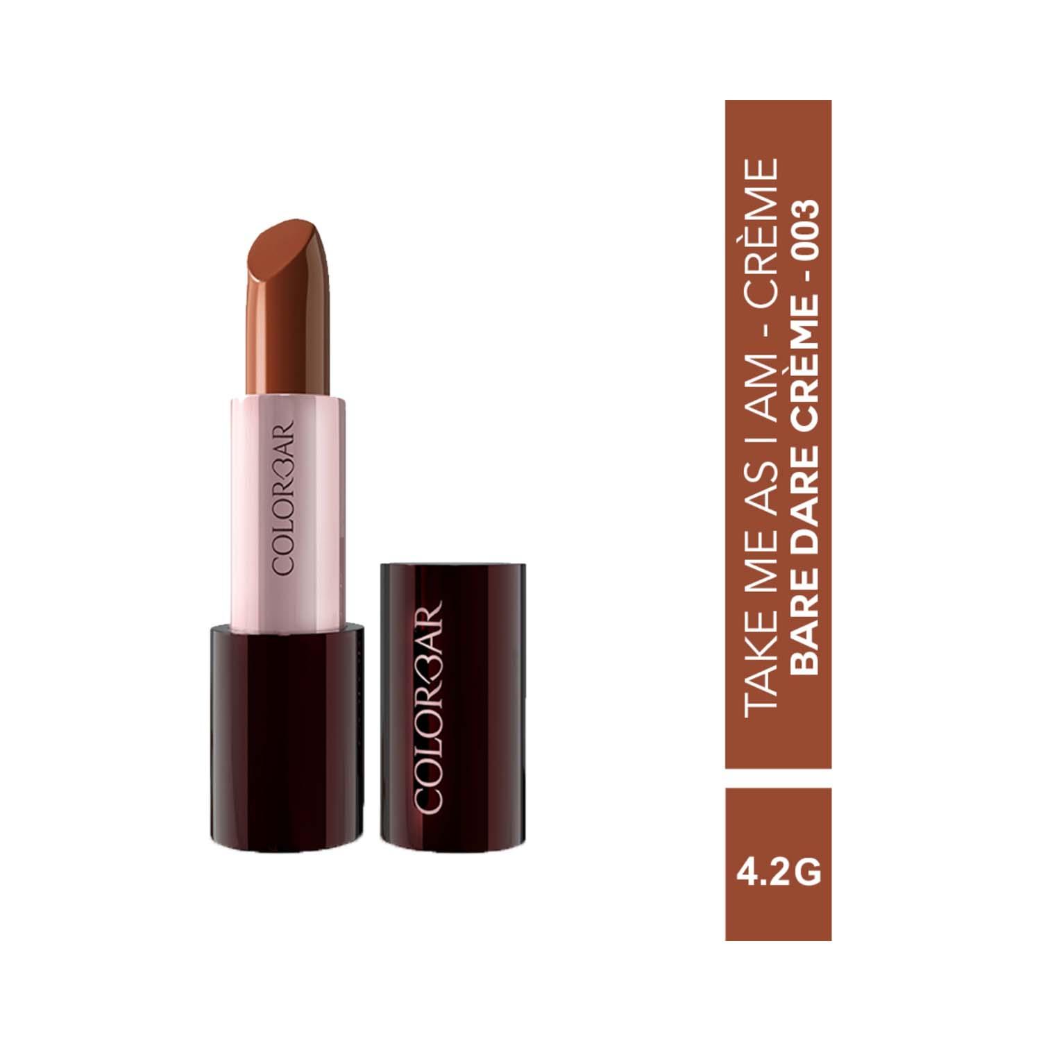 Colorbar | Colorbar Take Me As I Am Vegan Creme Lipstick - Bare Dare Creme - [003] (4.2 g)