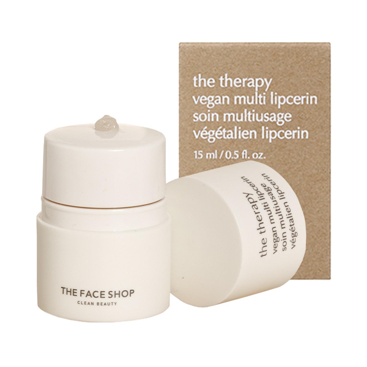 The Face Shop | The Face Shop The Therapy Lipcerin 12HR Moisture Lip Mask, Balm & Scrub, Hygienic Twist Dispenser (15 ml)