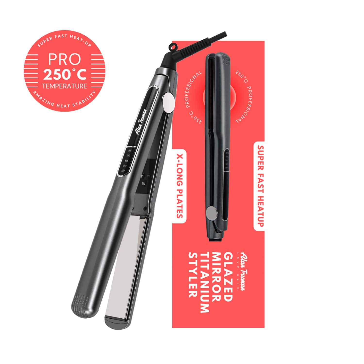 Alan Truman | Alan Truman Glazed Mirror Titanium Styler