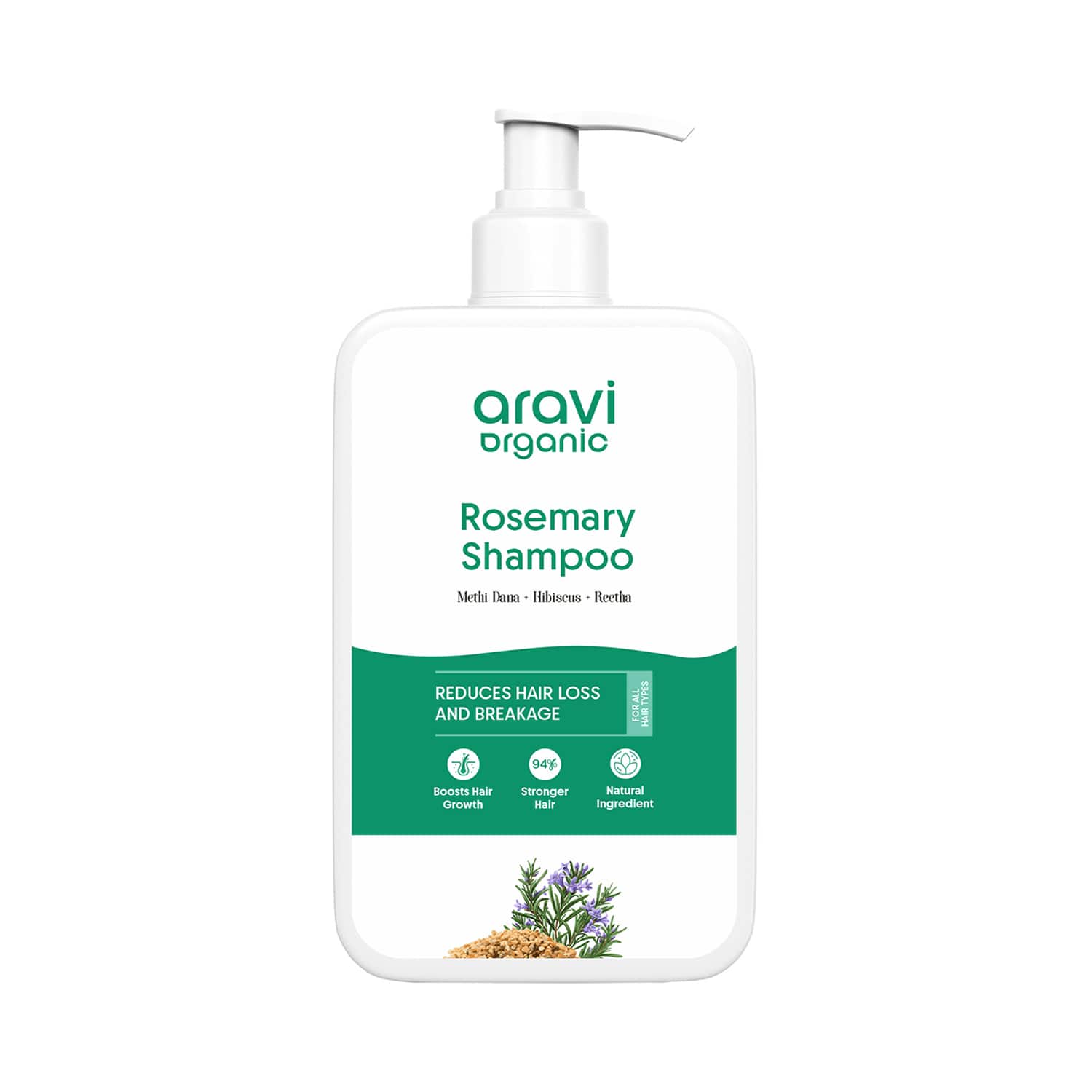 Aravi Organic | Aravi Organic Rosemary Hair Growth Shampoo For Healthy Hair & Nourish Your Scalp (200 ml)