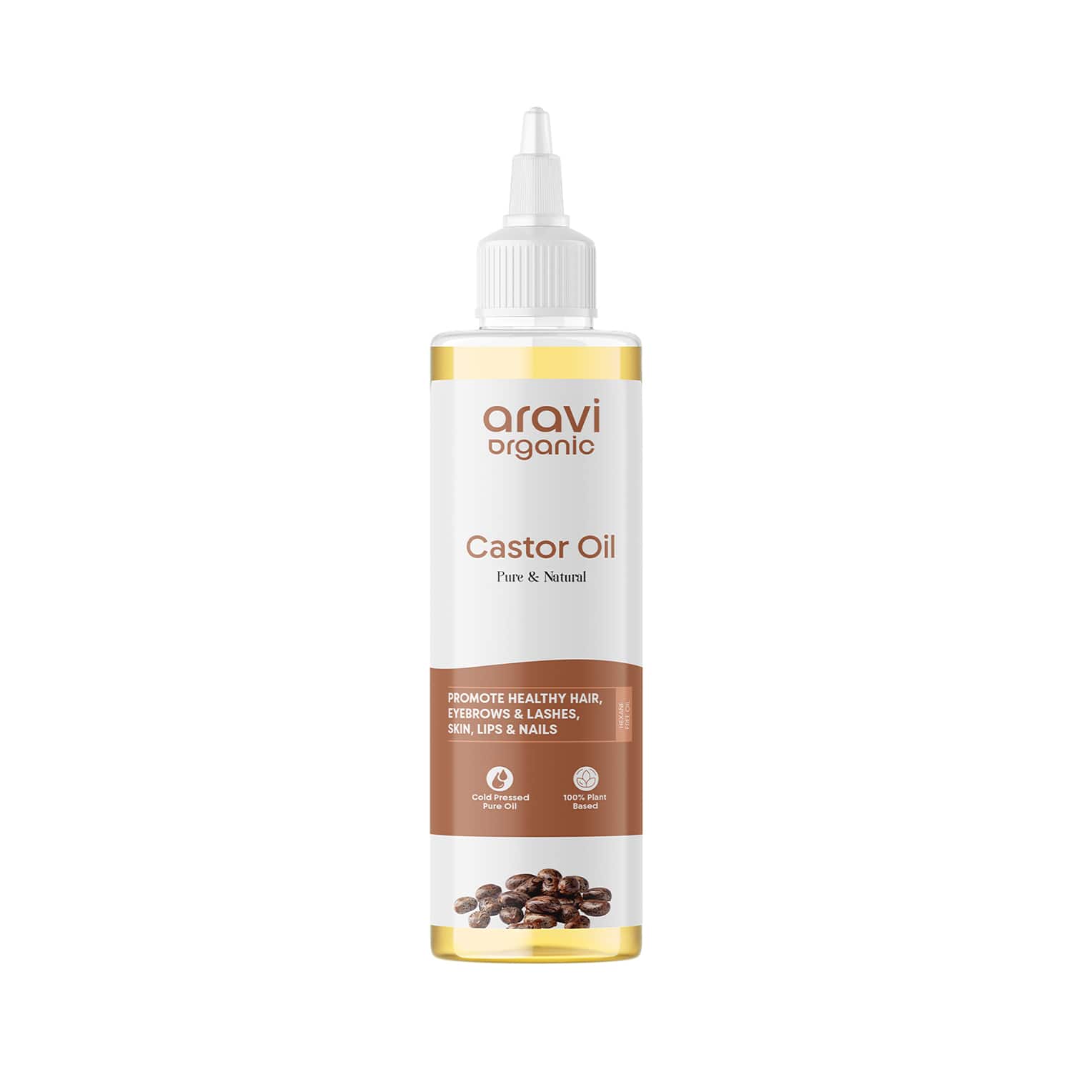 Aravi Organic | Aravi Organic 100% Pure & Natural Cold Pressed Castor Carrier Hair Oil (200 ml)