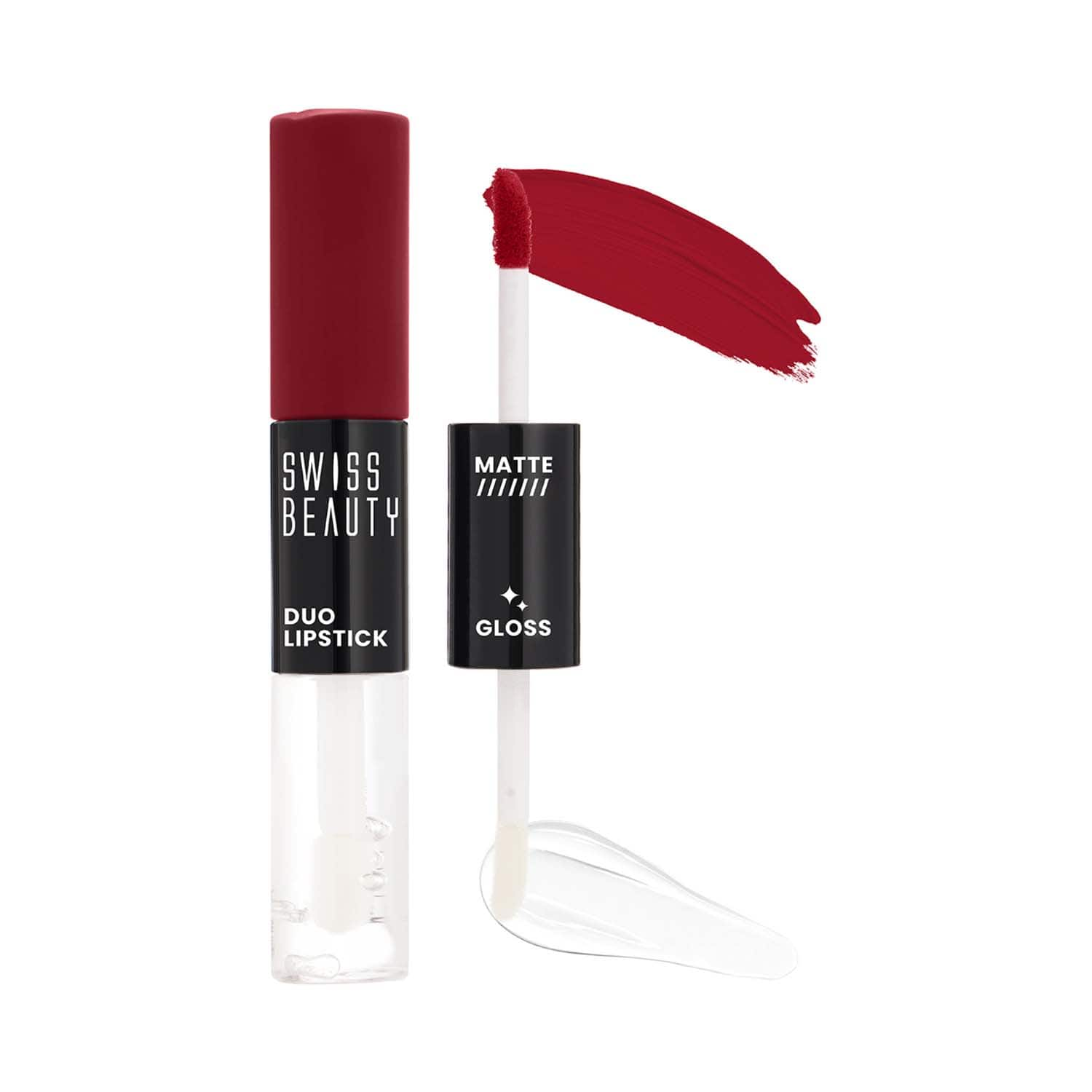 Swiss Beauty | Swiss Beauty Duo Lipstick - Saucy Red (10 ml)