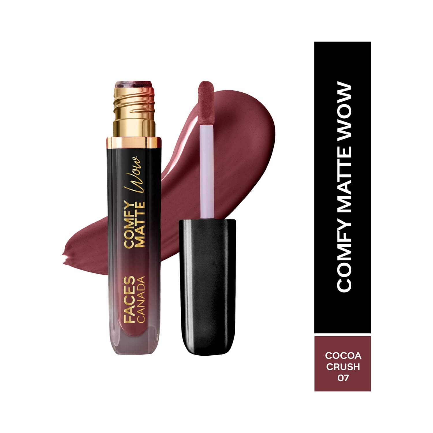 Faces Canada | Faces Canada Comfy Matte Wow One Swipe Application Liquid Lipstick - Cocoa Crush 07 (3.8 ml)