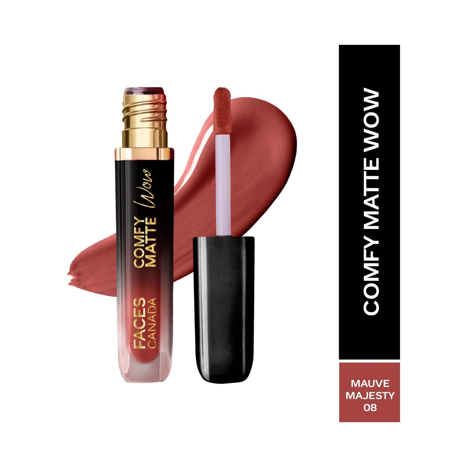 Faces Canada | Faces Canada Comfy Matte Wow One Swipe Application Liquid Lipstick - Mauve Majesty 08 (3.8 ml)