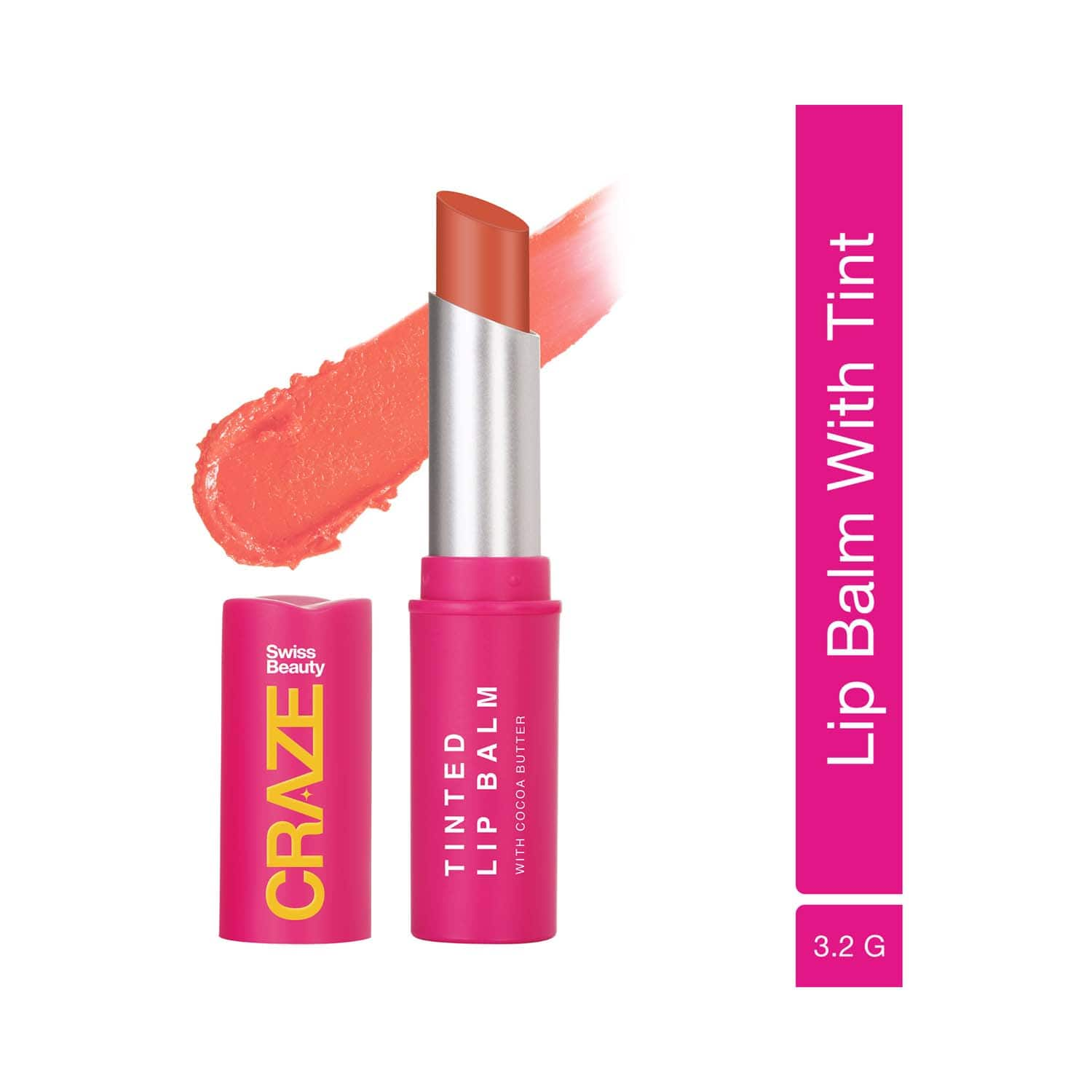 Swiss Beauty | Swiss Beauty Craze Tinted Lip Balm - Fresh Orange (3.2 g)