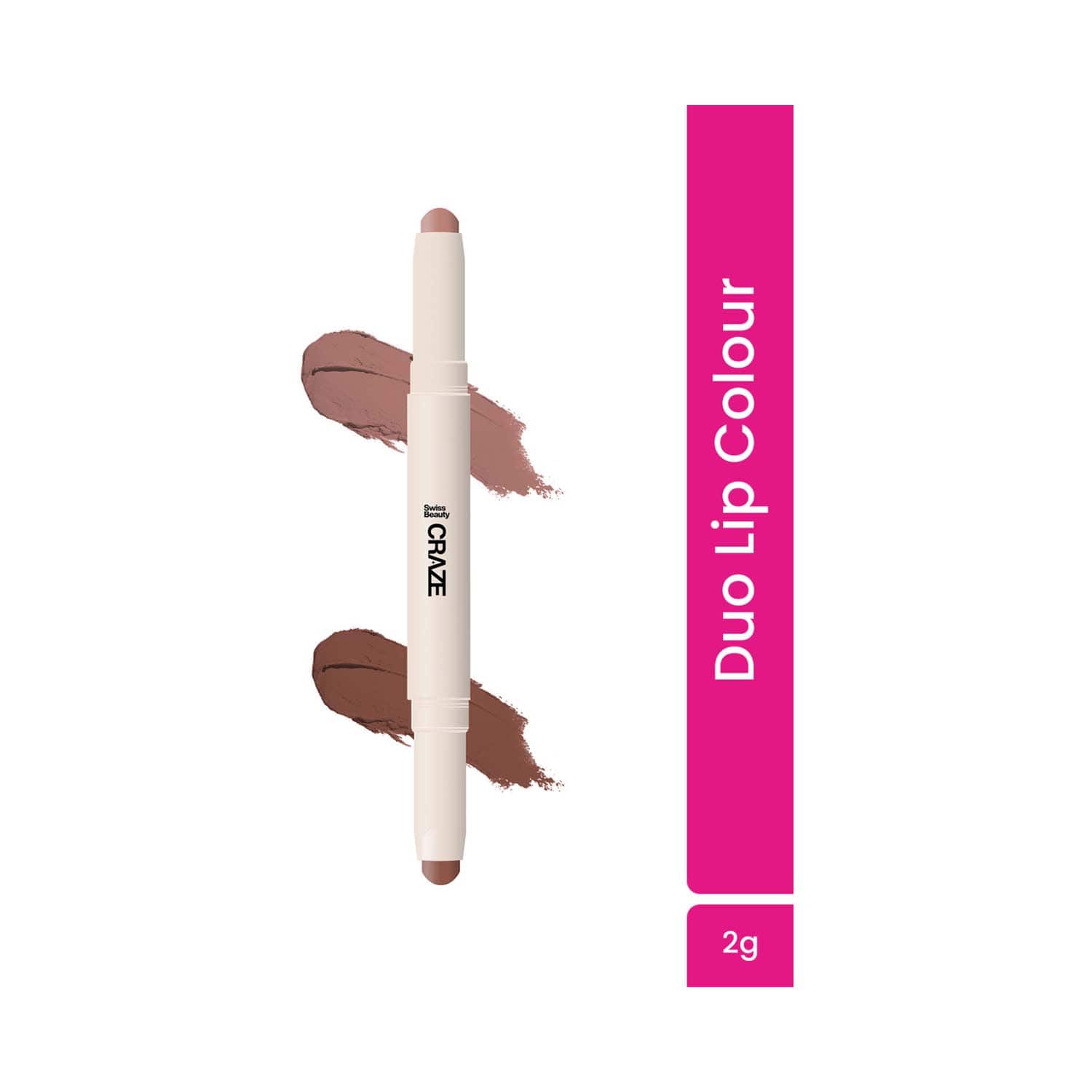 Swiss Beauty | Swiss Beauty Craze Duo Lip Color - Choco Spice (2 g)