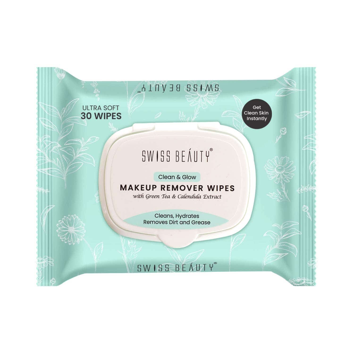Swiss Beauty | Swiss Beauty Clean & Glow Makeup Remover Wipes (30 pcs)