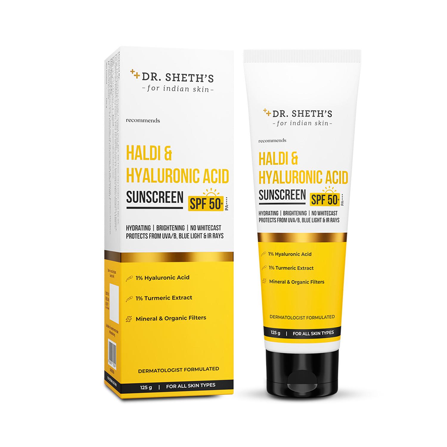 Dr. Sheth's | Dr. Sheth's Haldi & Hyaluronic Acid Sunscreen (125 g)